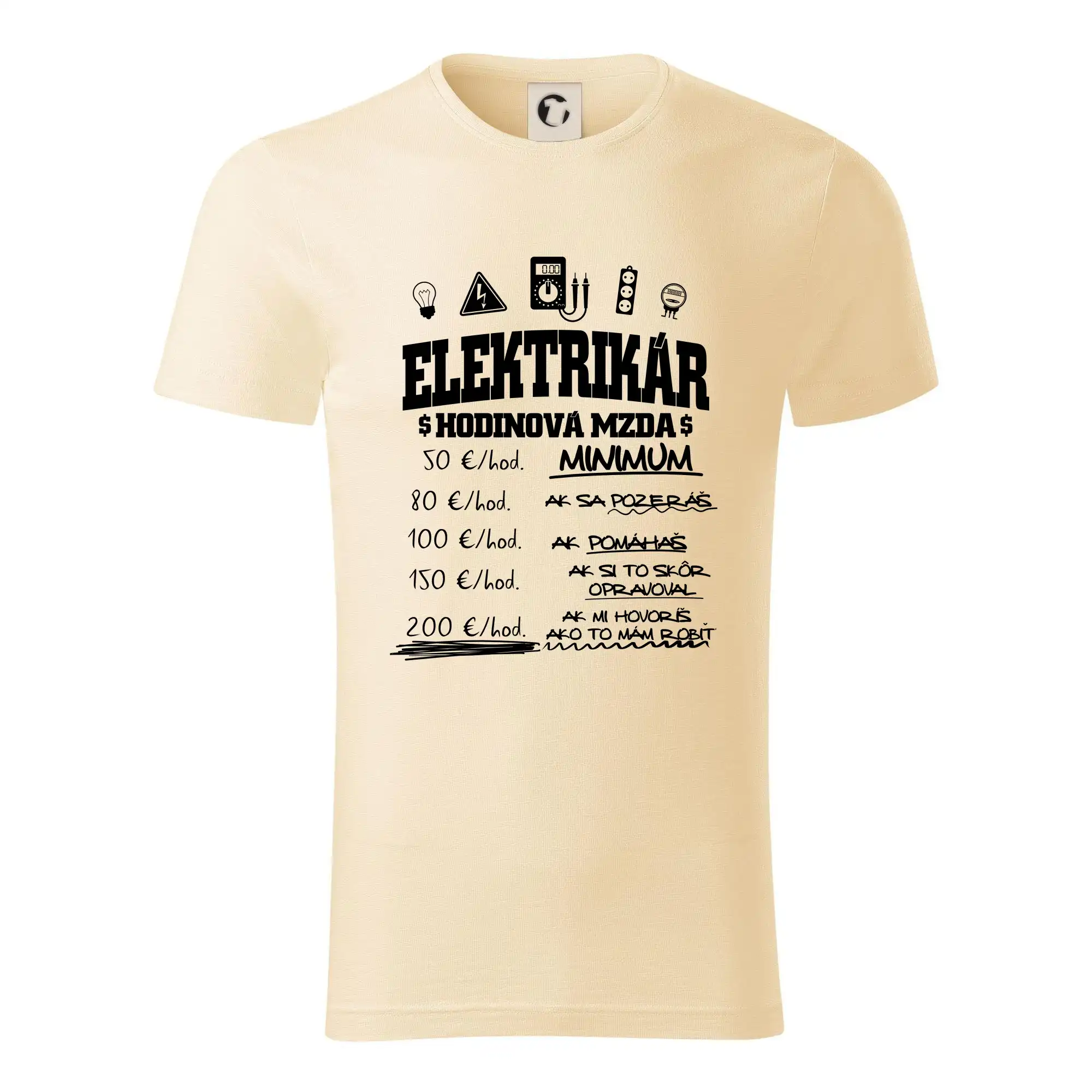 Hodinová mzda elektrikár SK