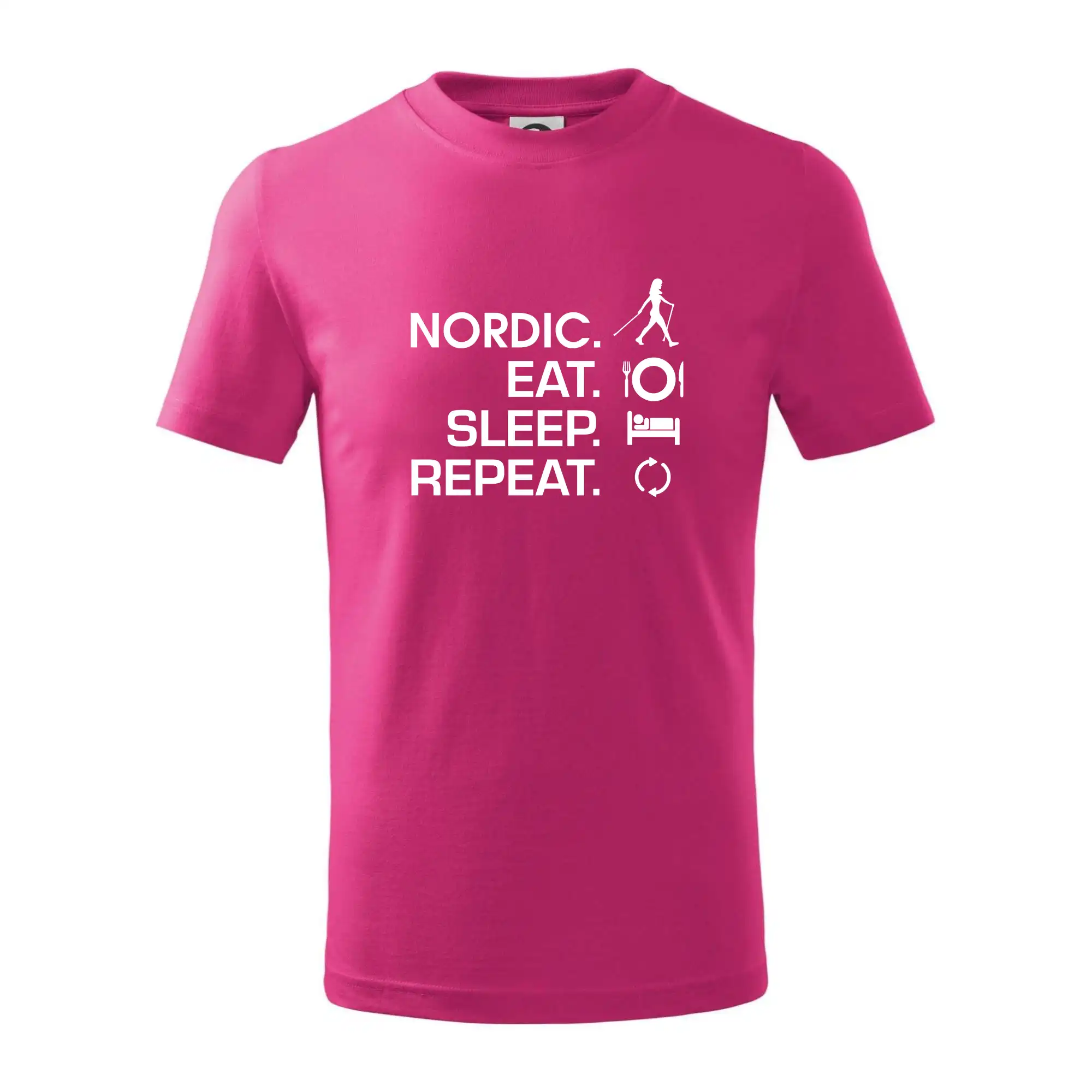 Trička pre cestovateľov - Nordic walking eat sleep - Tričko detské bavlnené