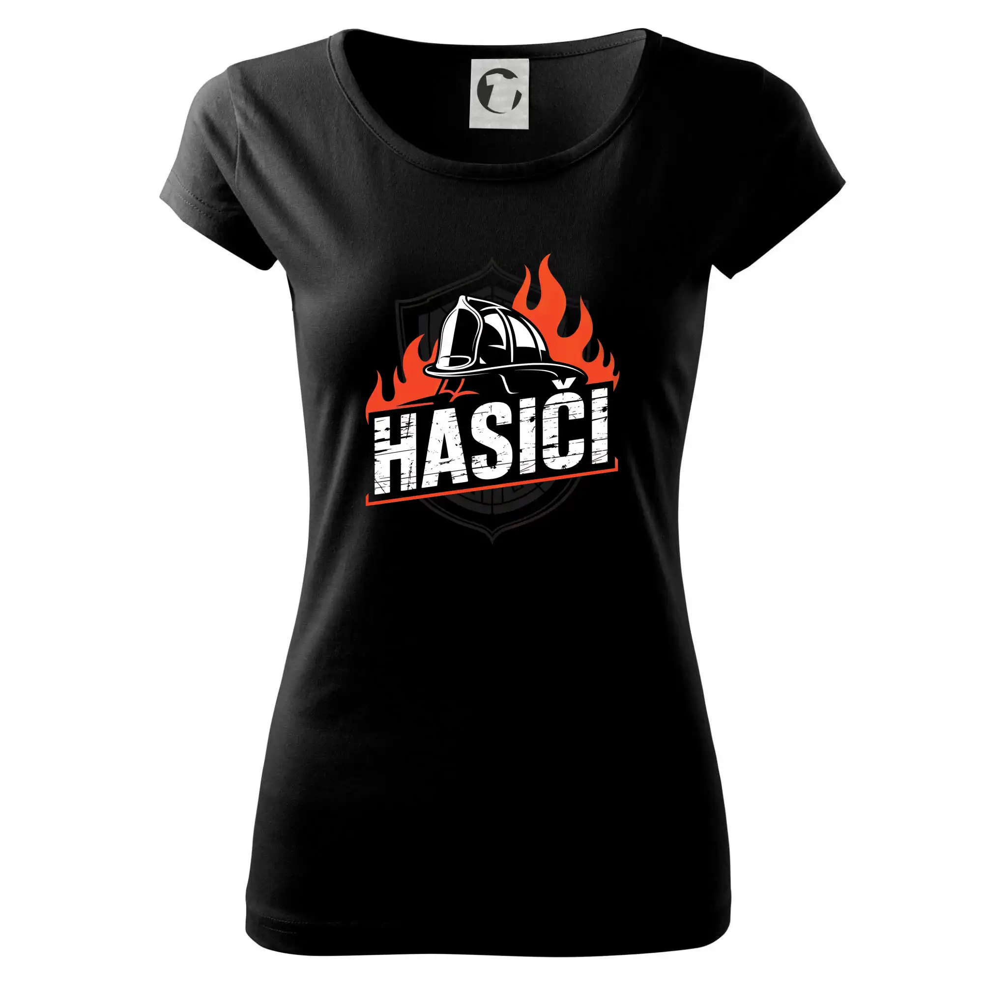 Originálne tričká pre hasičov - Hasiči barevný erb - Dámske tričko Pure