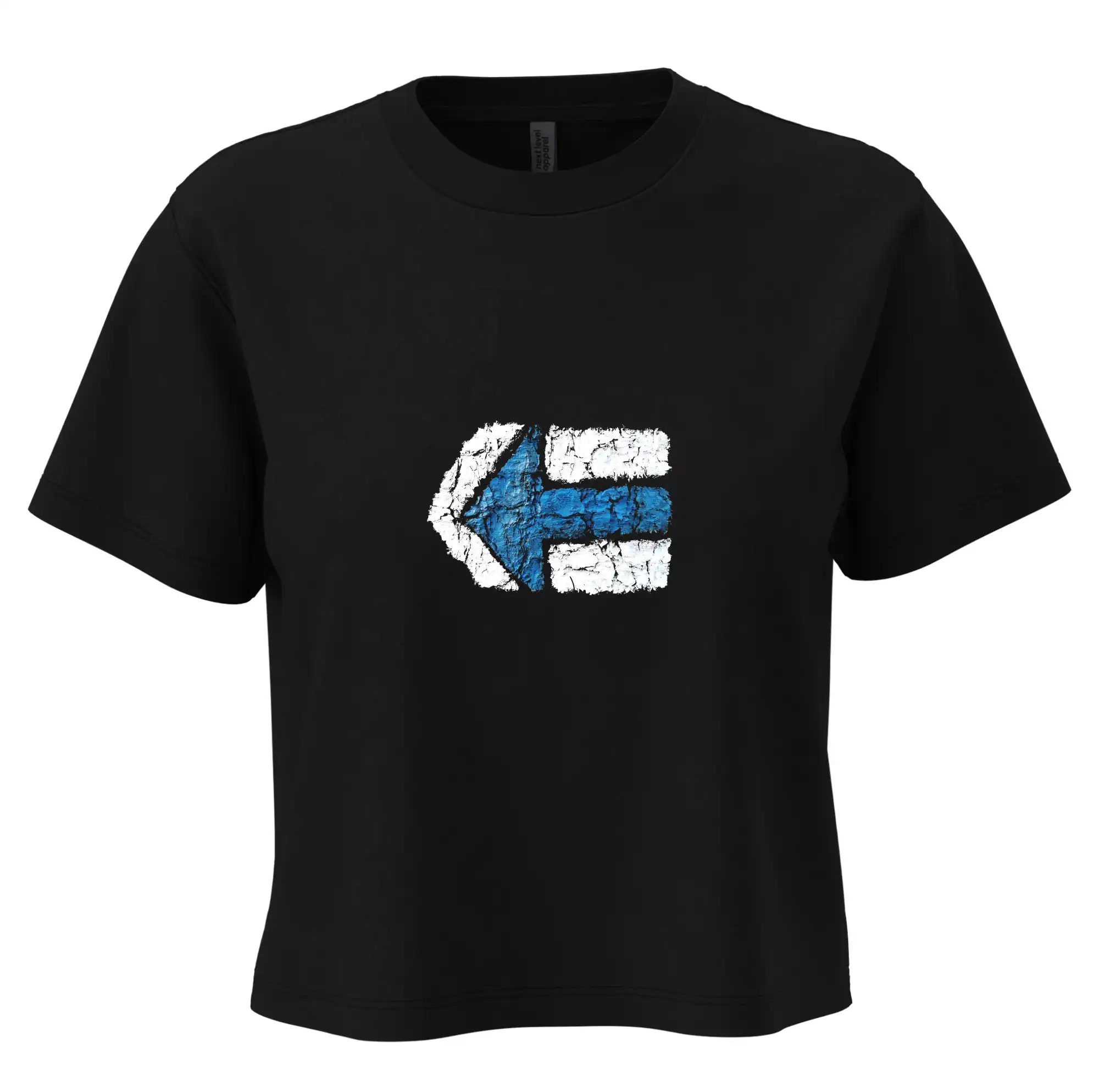 Trička na kempovanie - Párová turistická značka modrá - Boxy cropped tričko OVERSIZE