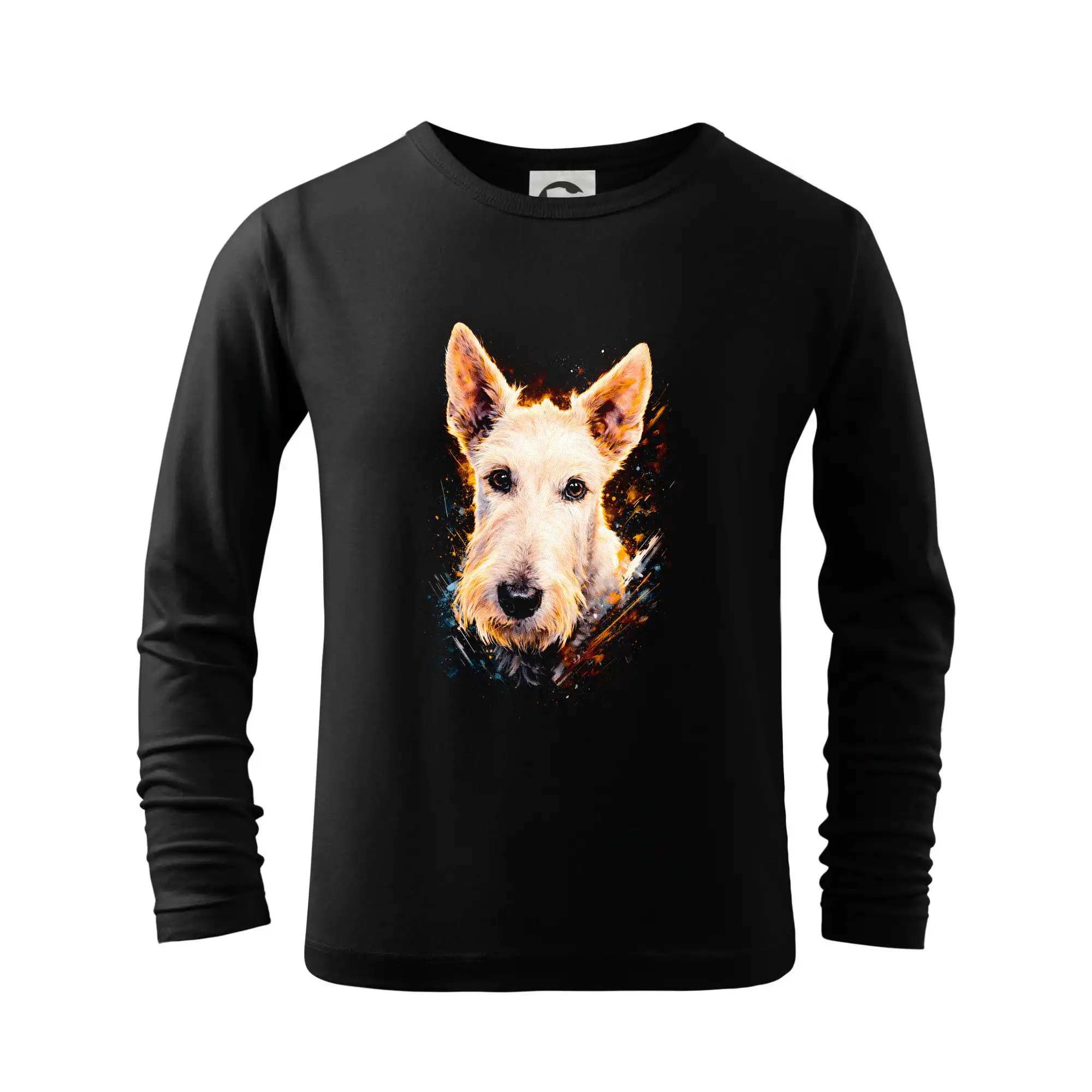 Ostatné psie plemená - Obrázok poltón Škótsky teriér - Tričko detské Long Sleeve