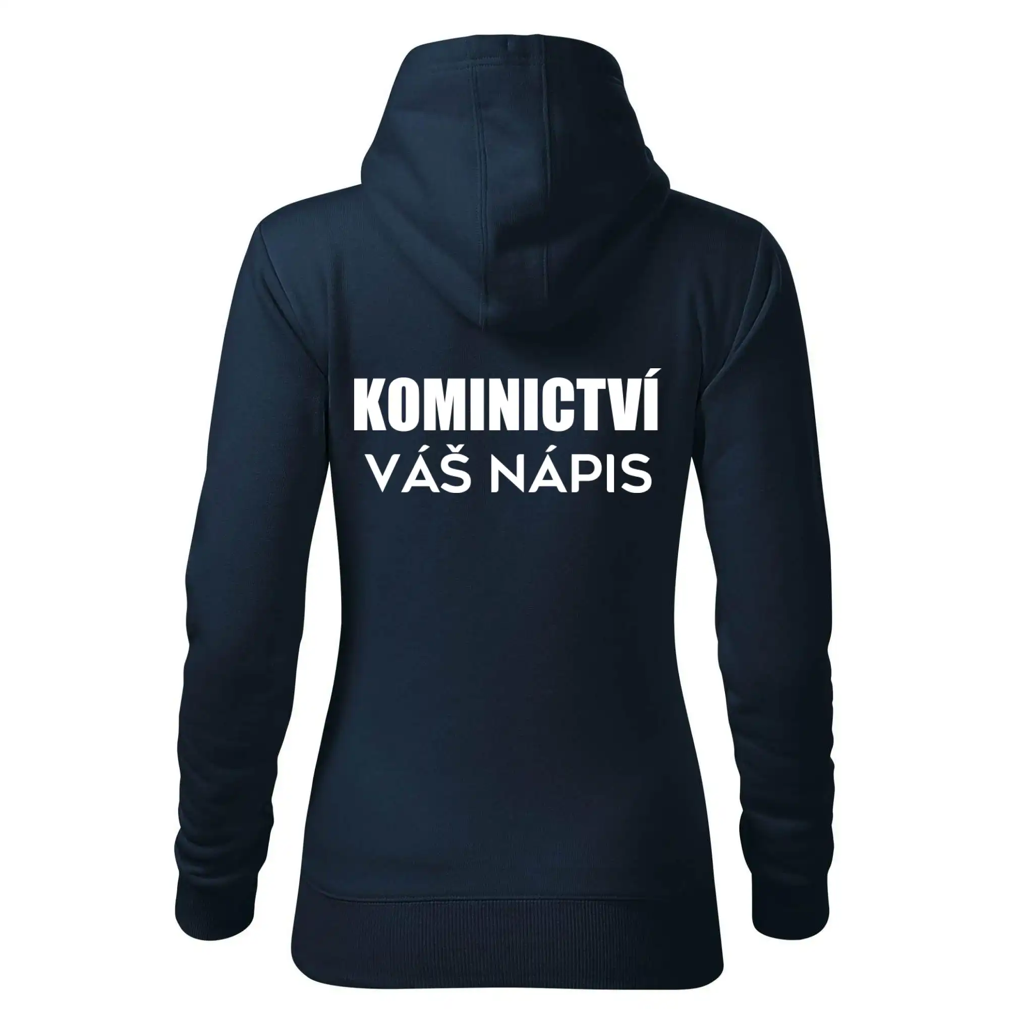 Kominík logo + nápis na zádech