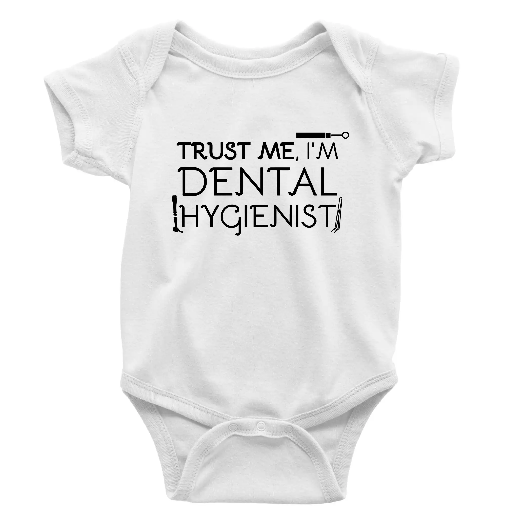 Tričká a mikiny pre zubárov - Trust me I'm dental hygienist - Body dojčenské s krátkym rukávom