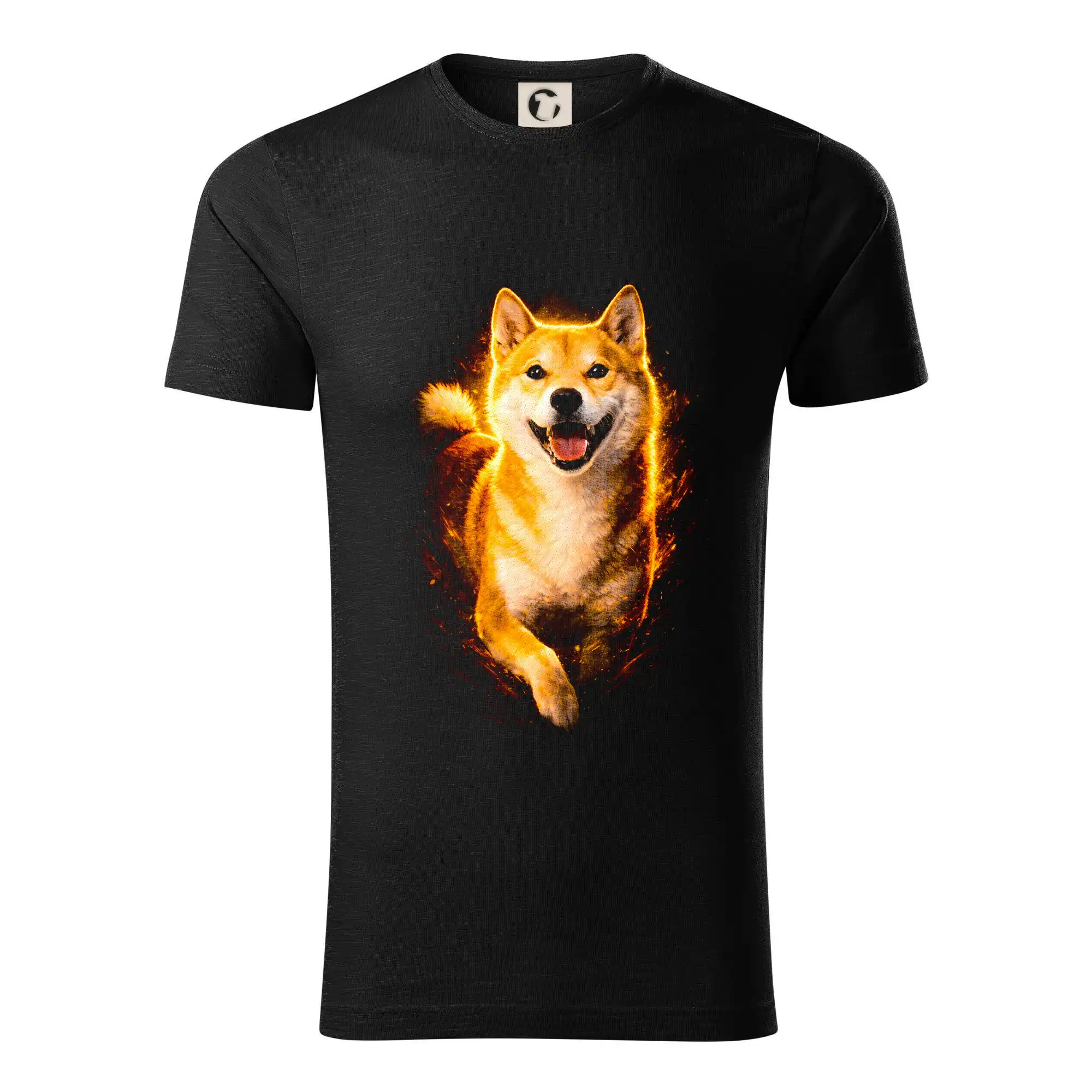 Ostatné psie plemená - Obrázok poltón Shiba Inu bežiaci - Tričko z organickej bavlny