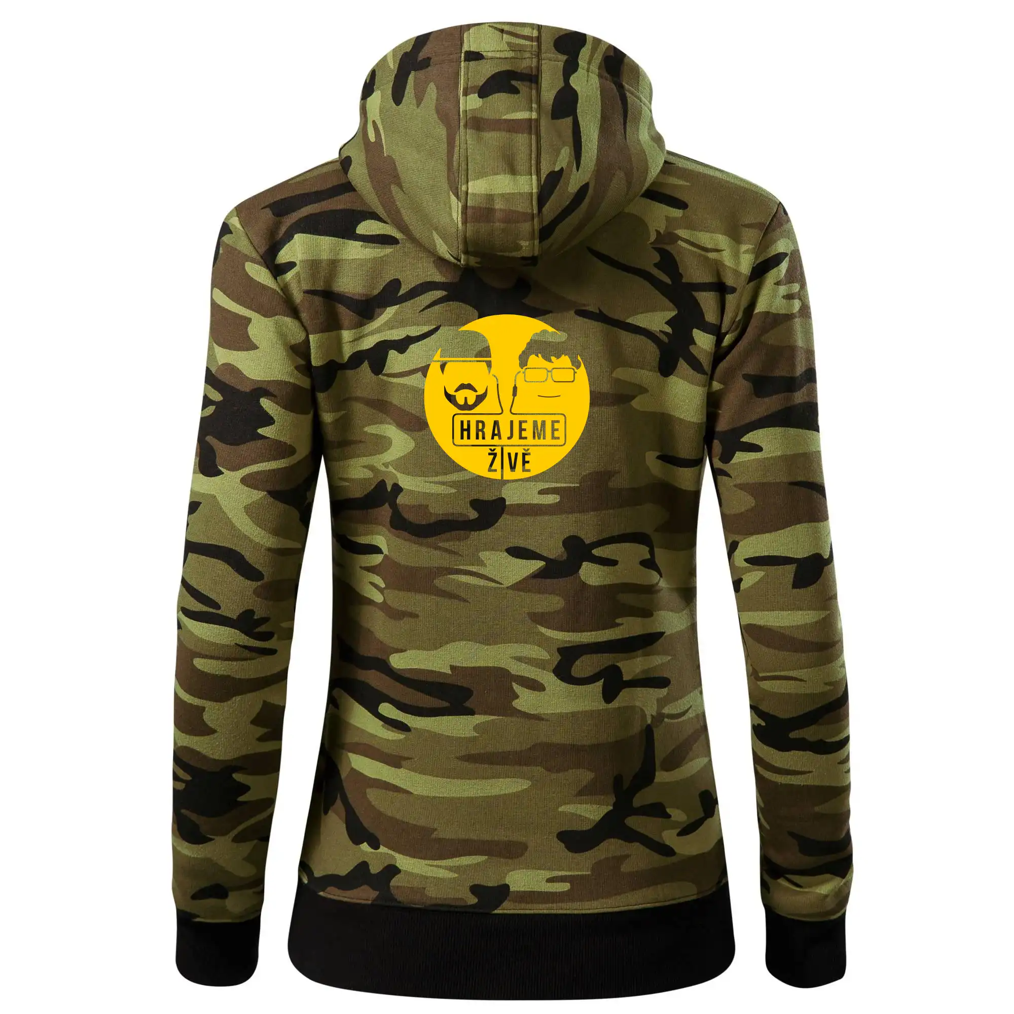 Tričká, mikiny a šiltovky pre Youtubery - Vortex hrajeme živě - Mikina dámska trendy zipper s kapucňou