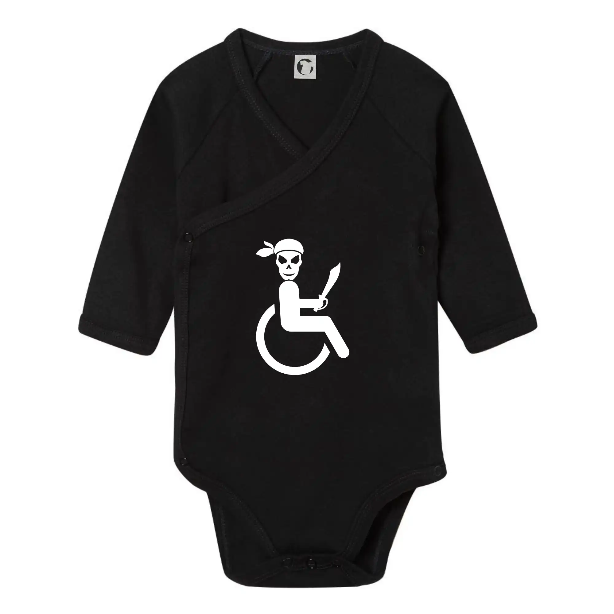Pirát vozíčkar - Body zavinovacie s dlhým rukávom