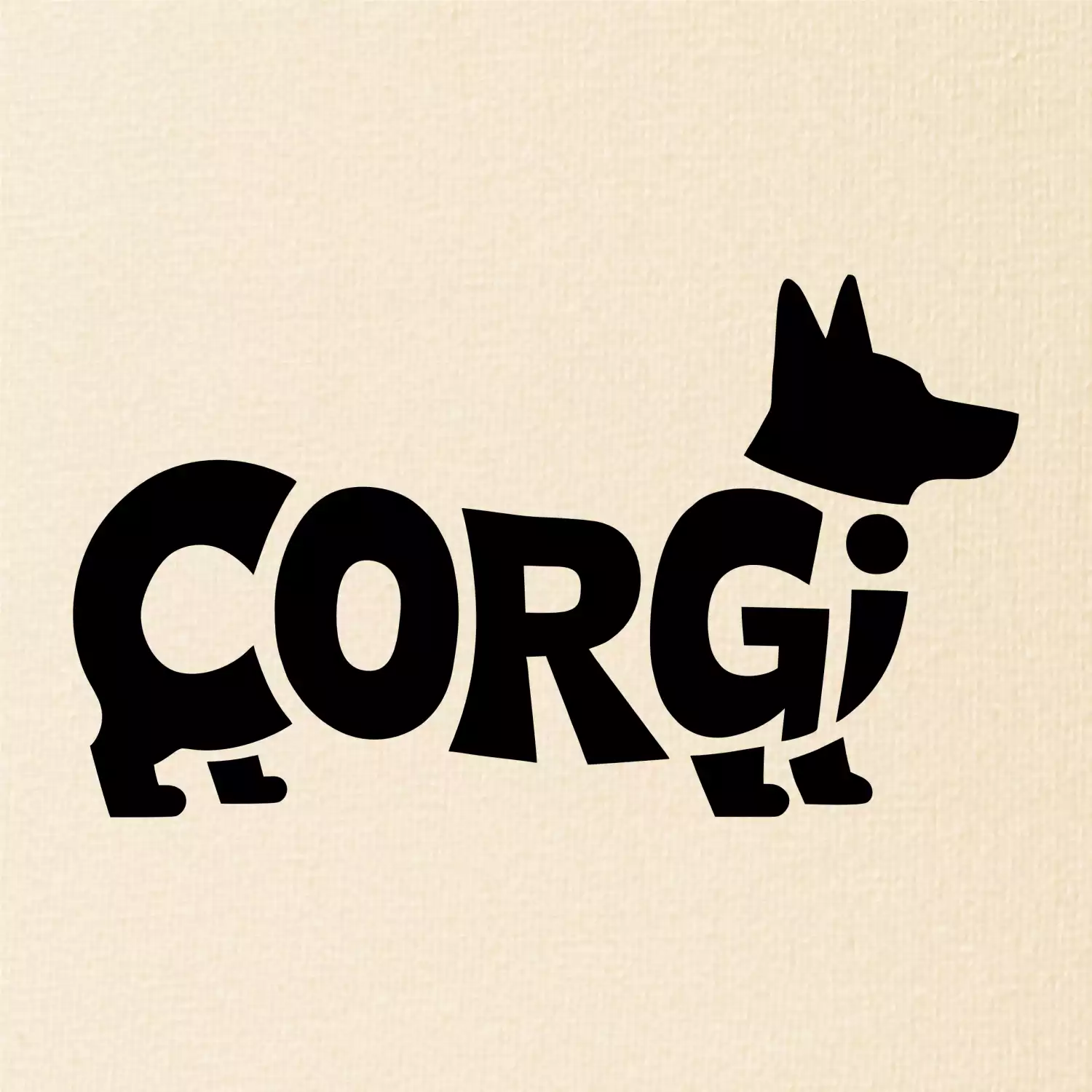 Corgi nápis v těle