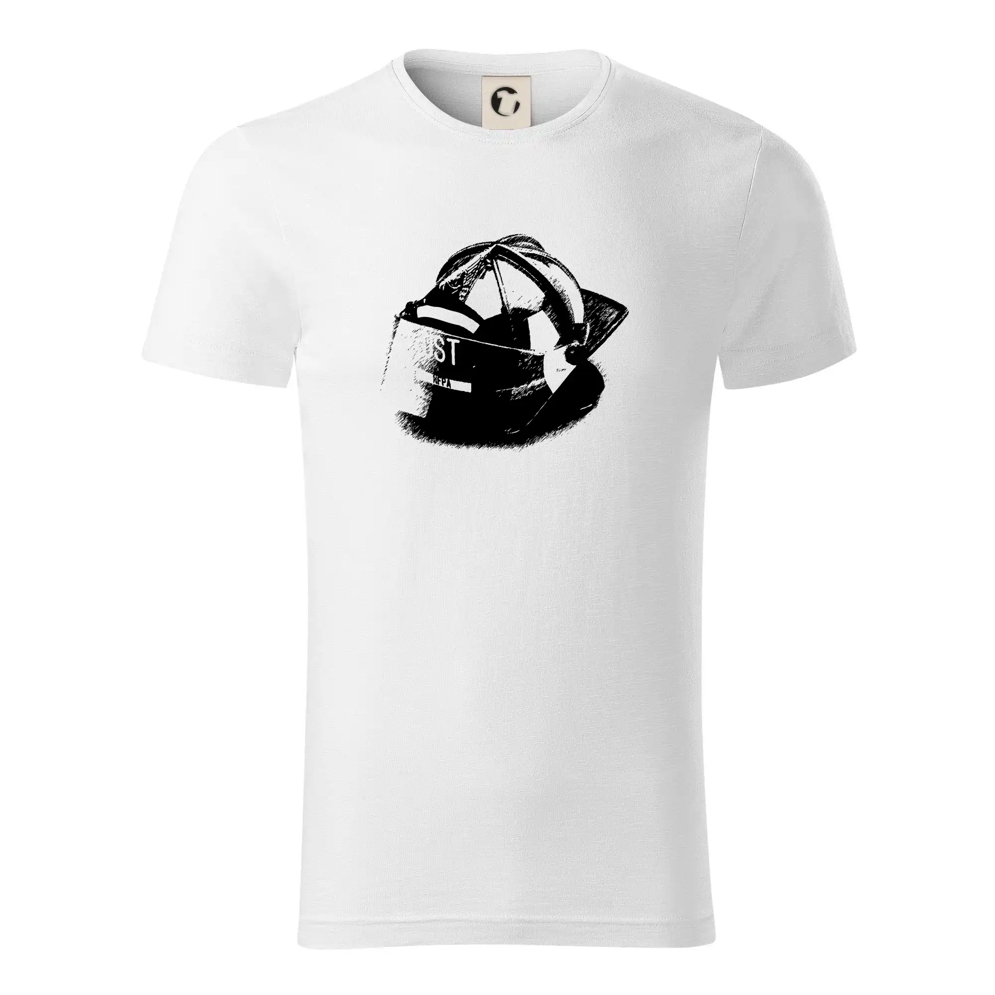 Originálne tričká pre hasičov - Hasičská helma Americká - Tričko z organickej bavlny