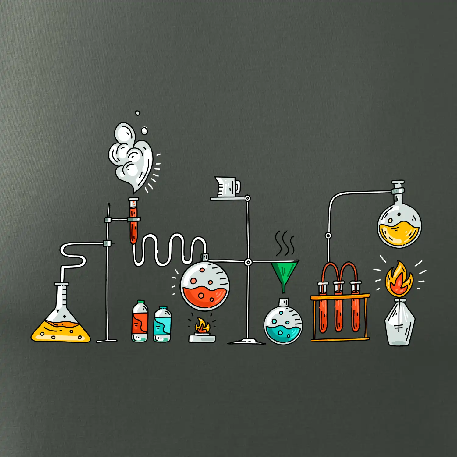 Chemická aparatura barevná