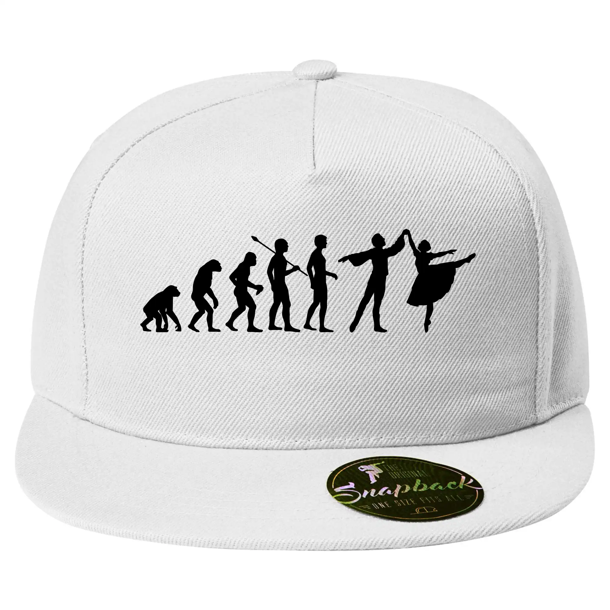 Evoluce tanec - muž a žena se sukní