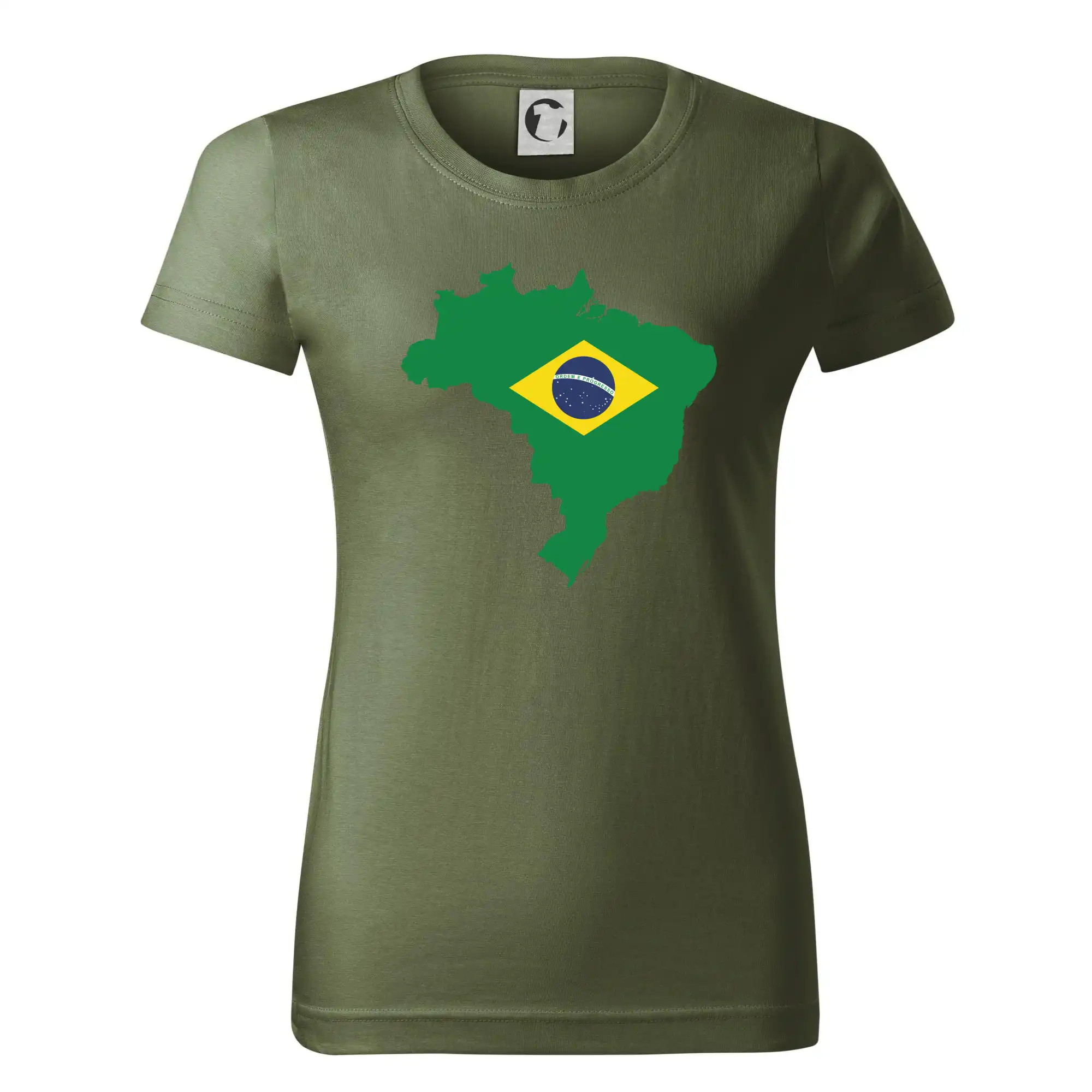 Brazílie vlajka v mapě