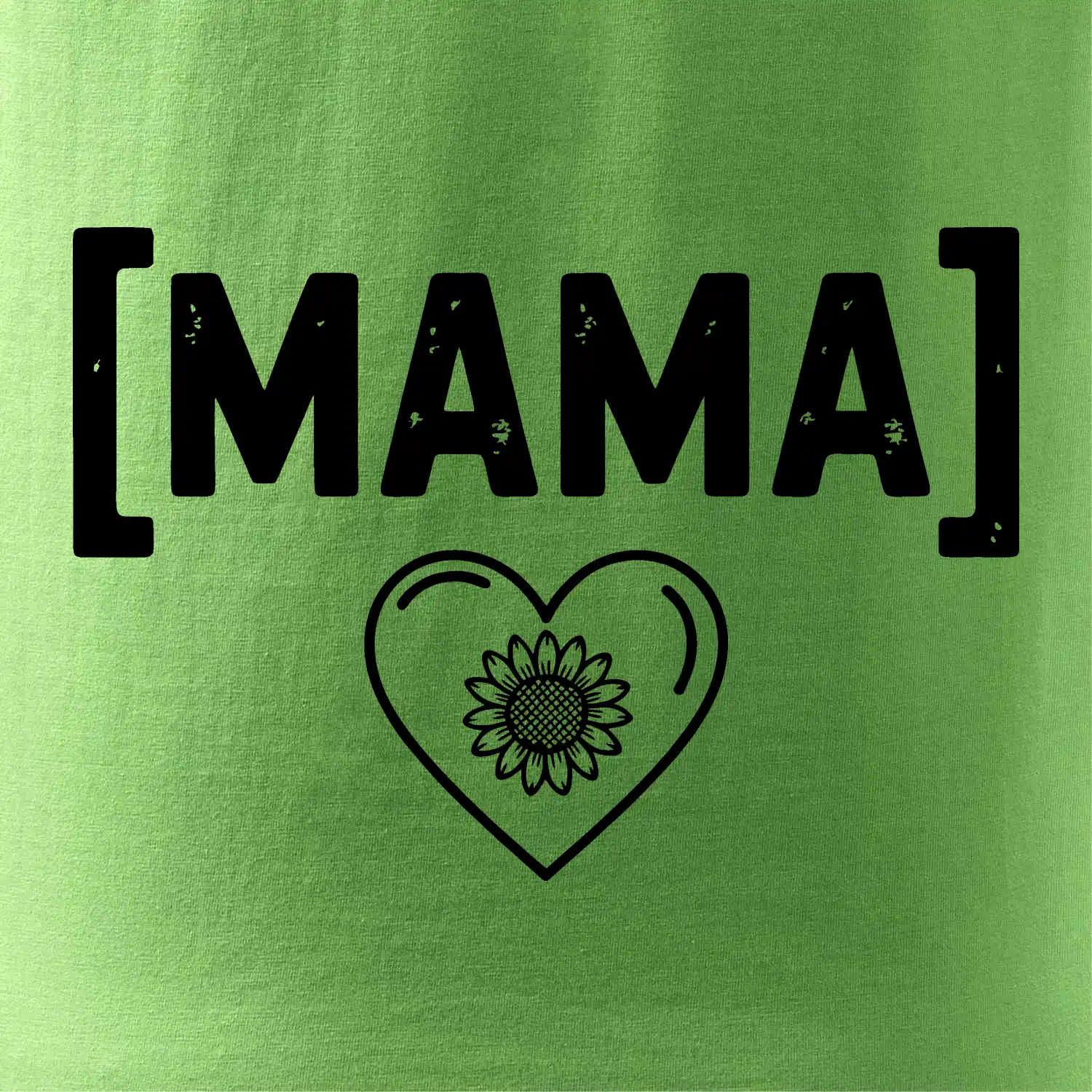 Máma nápis a srdce a slunečnice SK