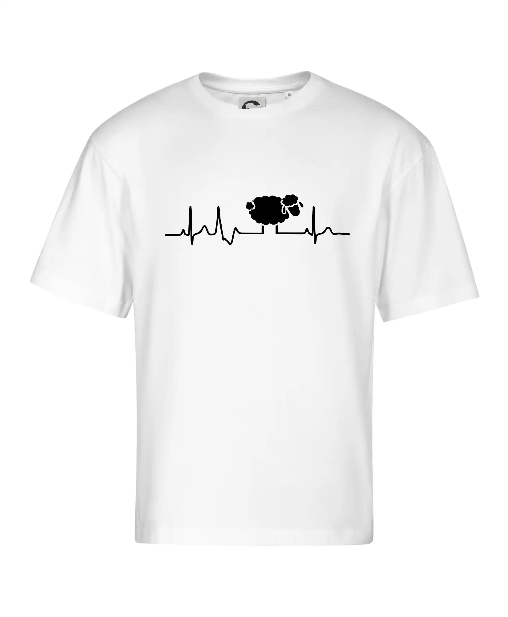 Tričká so zvieratami - EKG čierna ovečka - Stage unisex - OVERSIZE