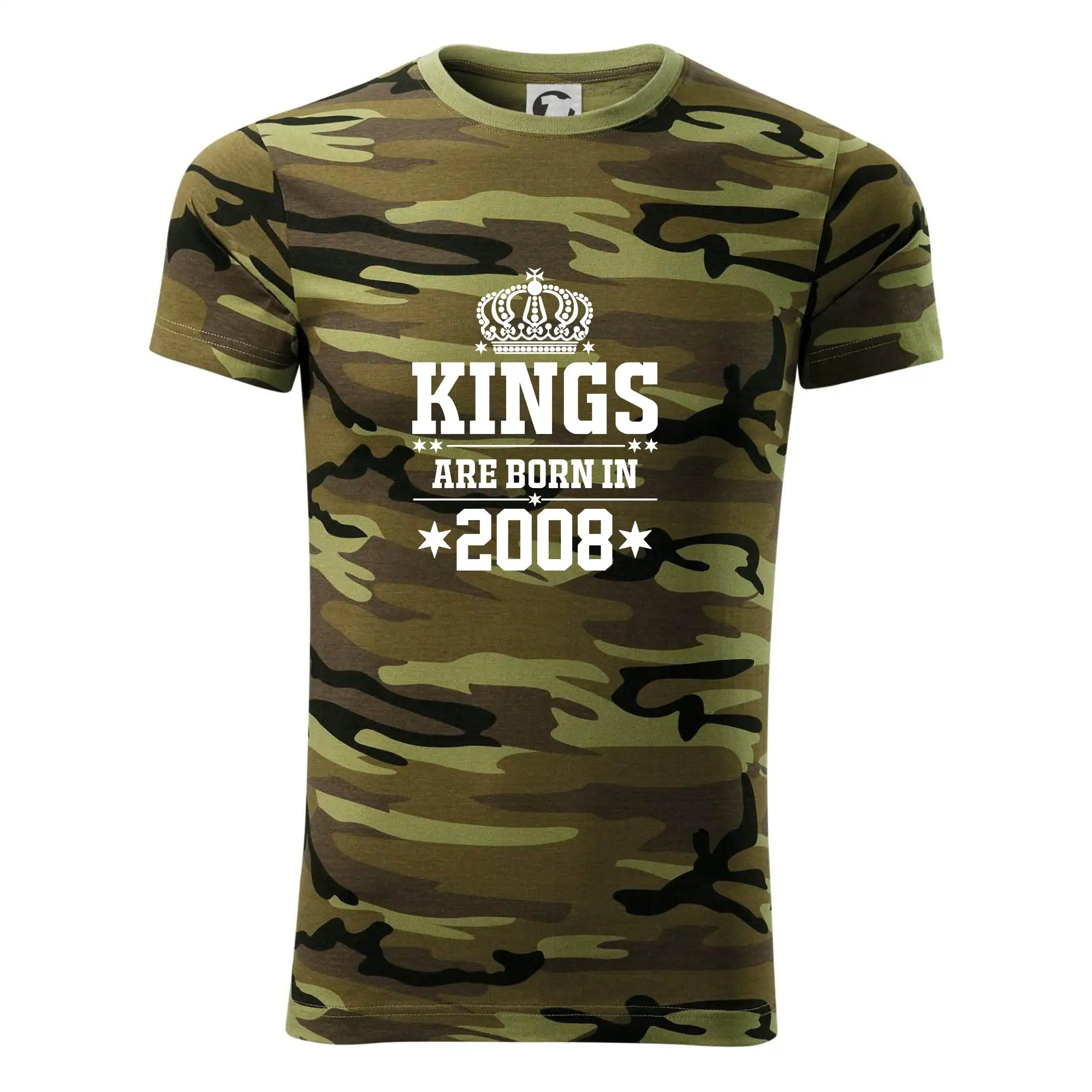 Trička s ročníkom 2009 - Kings are born in 2009 - Army CAMOUFLAGE