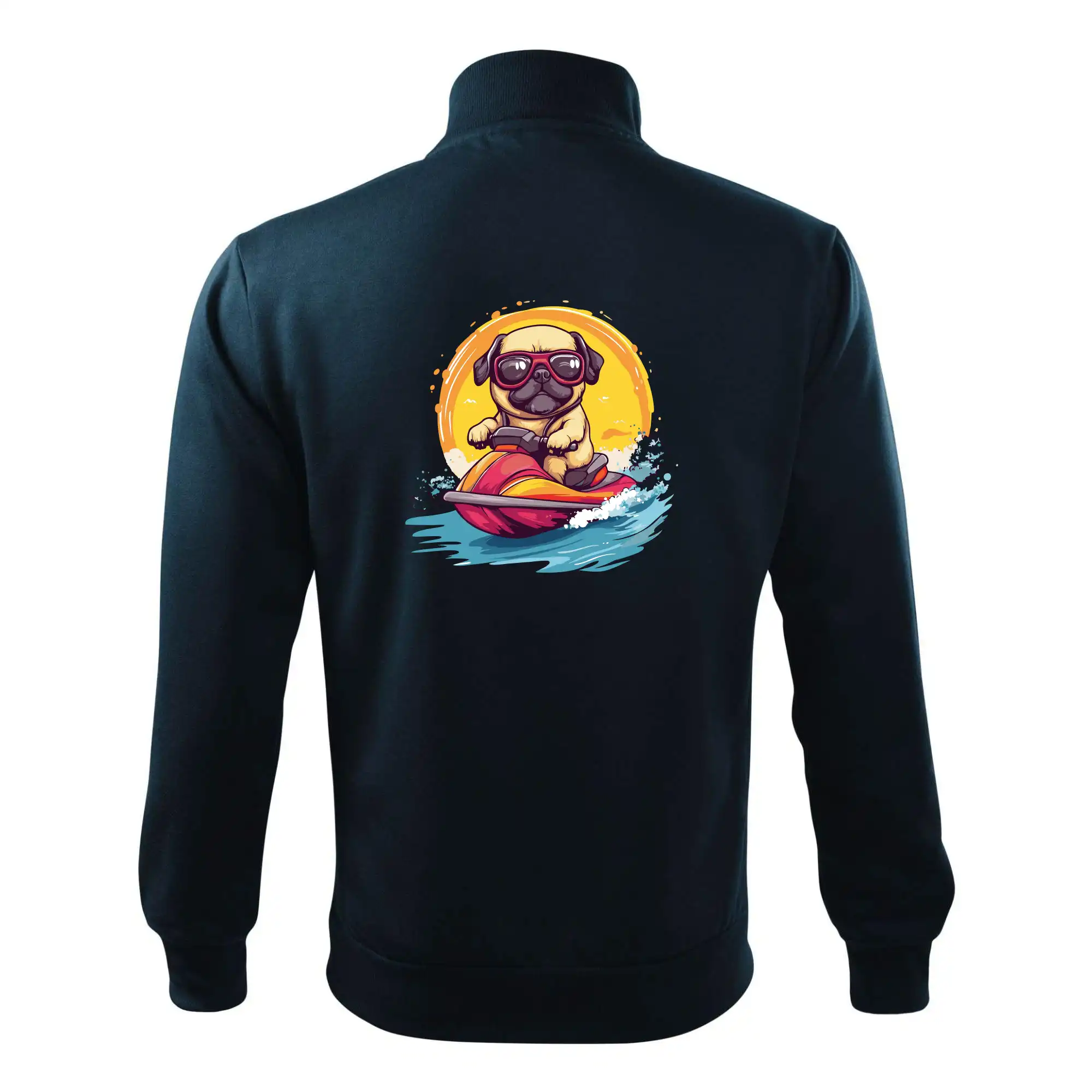 Mops na vodním skútru