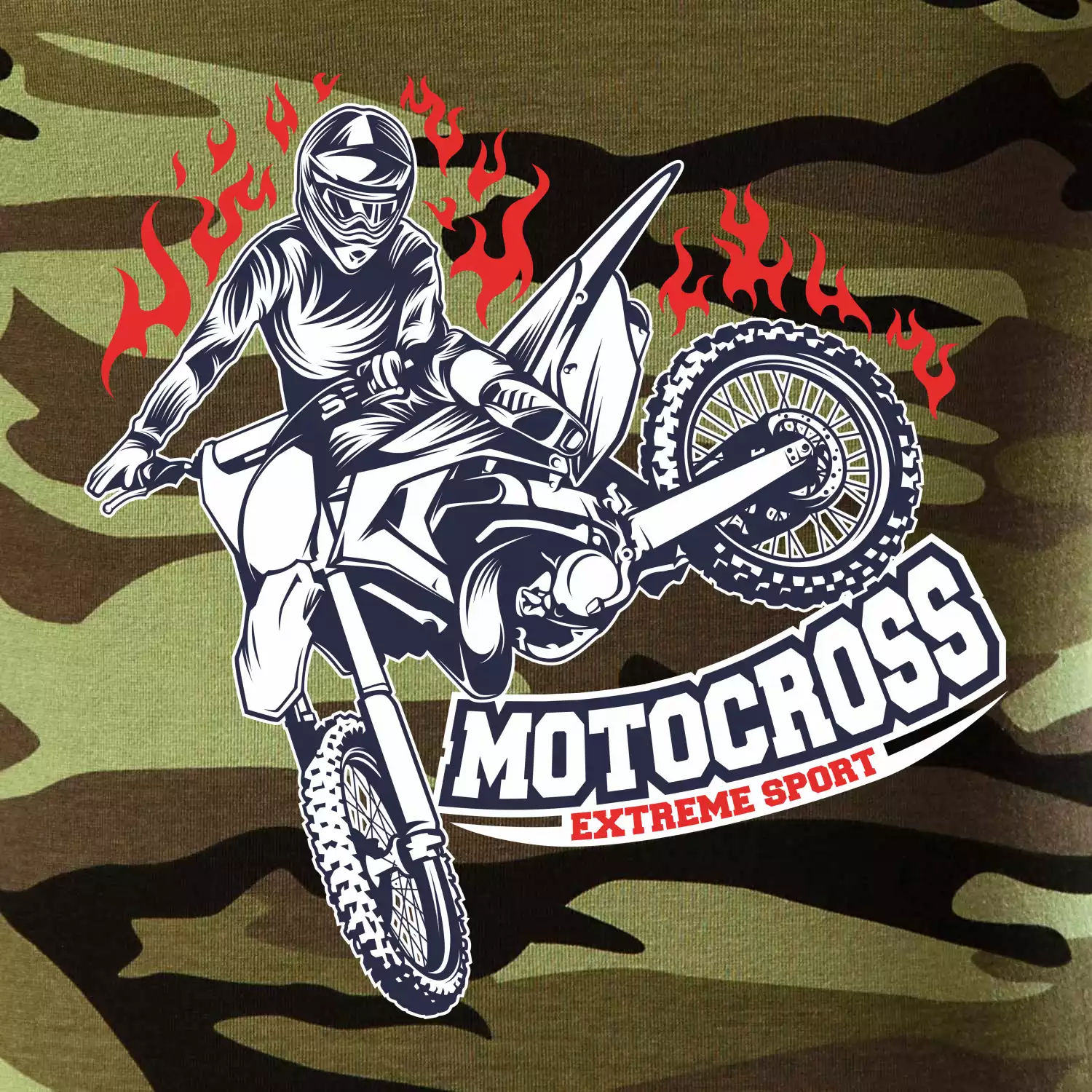 Motocross extreme sport fire