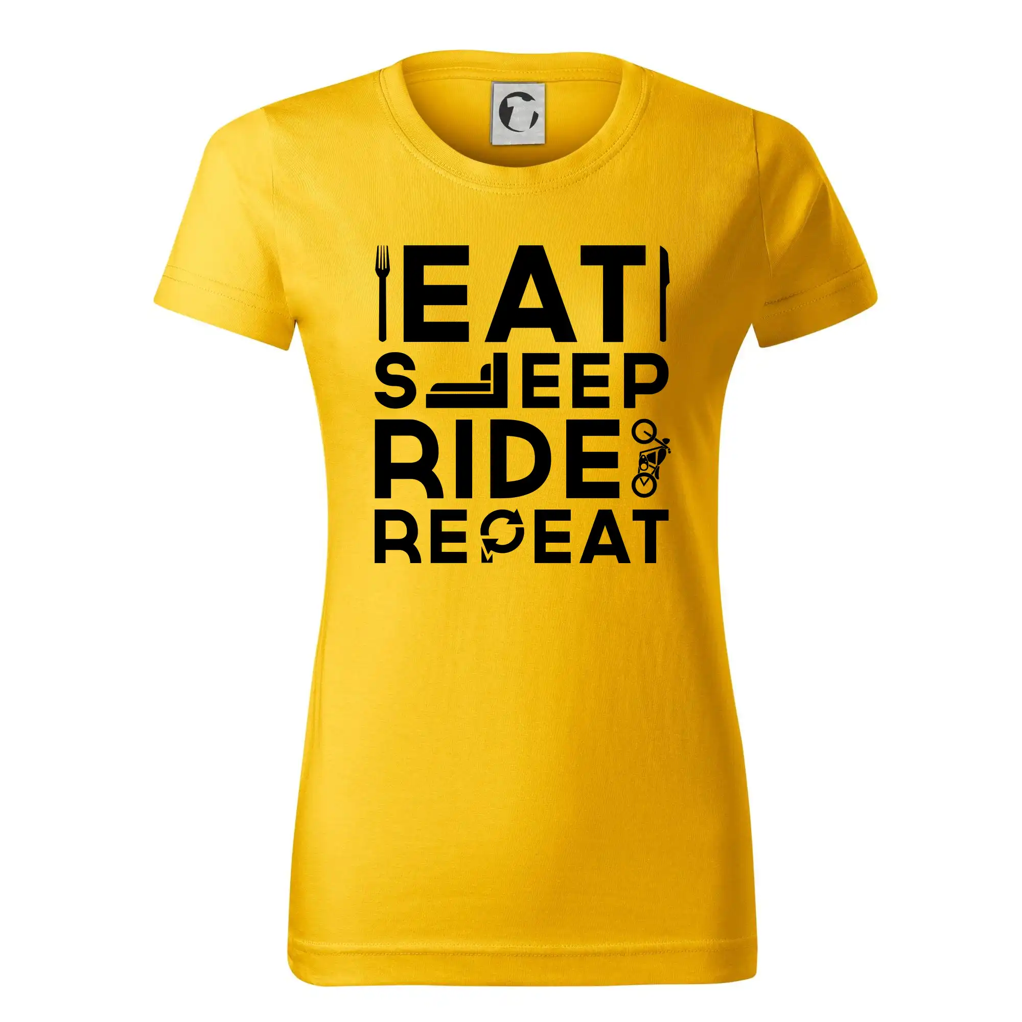 Eat sleep repeat - Eat sleep ride moto - Dámske tričko basic - ľahko voľnejšie a dlhšie