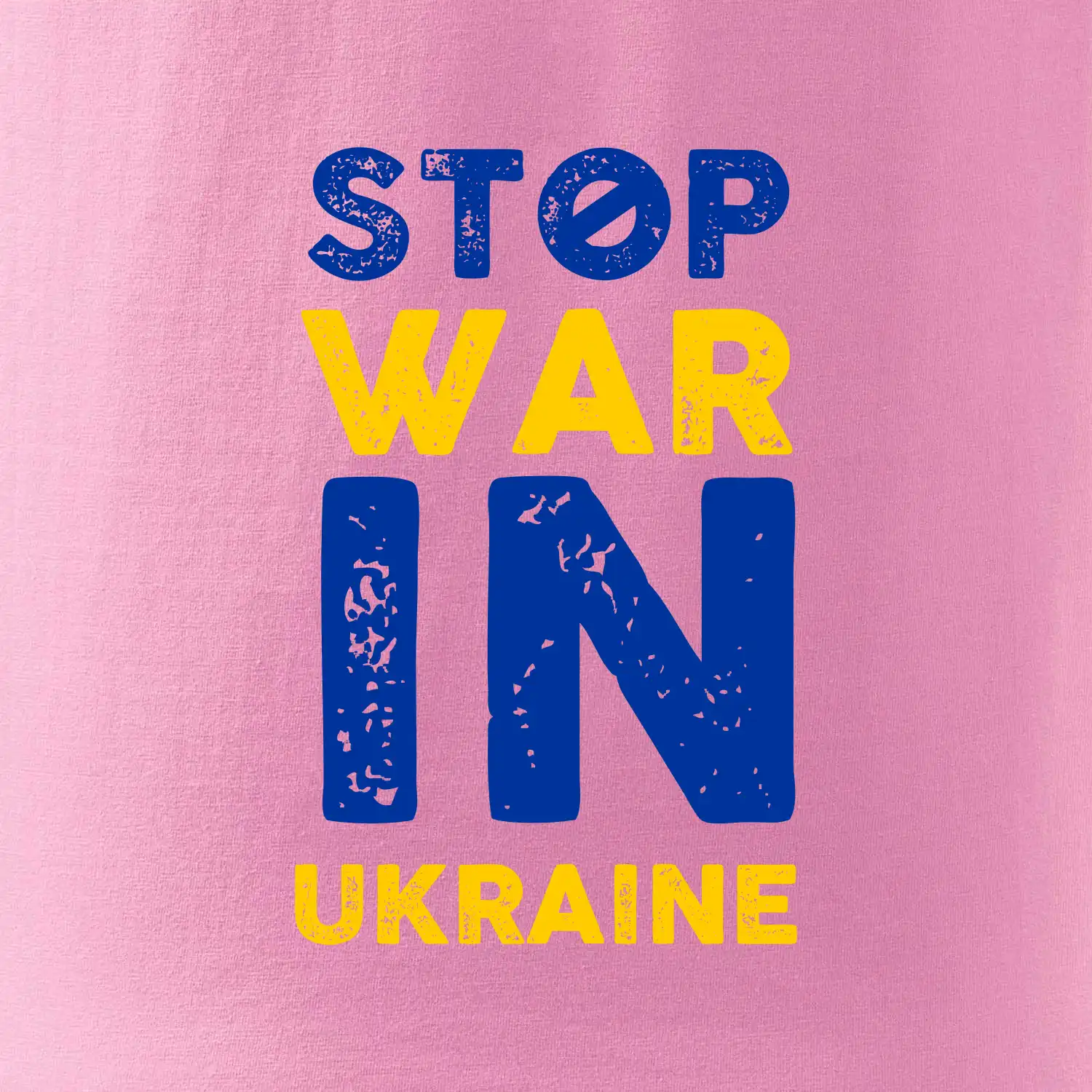 Barevný nápis Stop war in ukraine