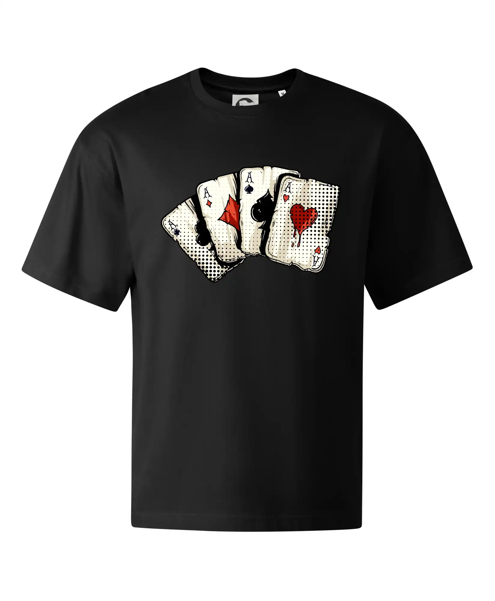 Poker tričká - Poker - karty kreslené - Stage unisex - OVERSIZE