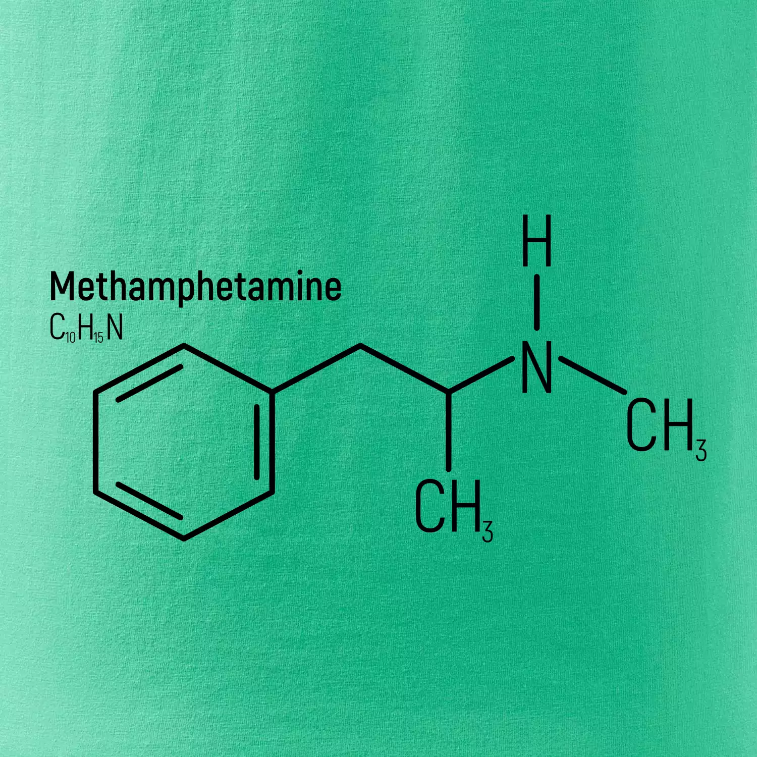 Molekulární struktura Metamfetamin