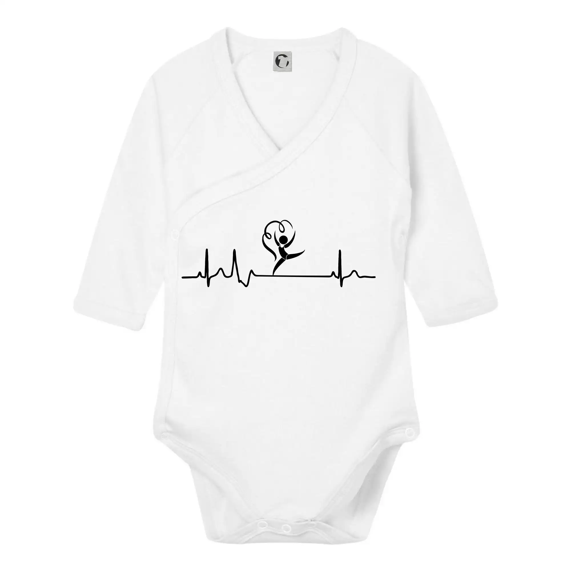 Ostatné športy - EKG moderná gymnastika stuha - Body zavinovacie s dlhým rukávom