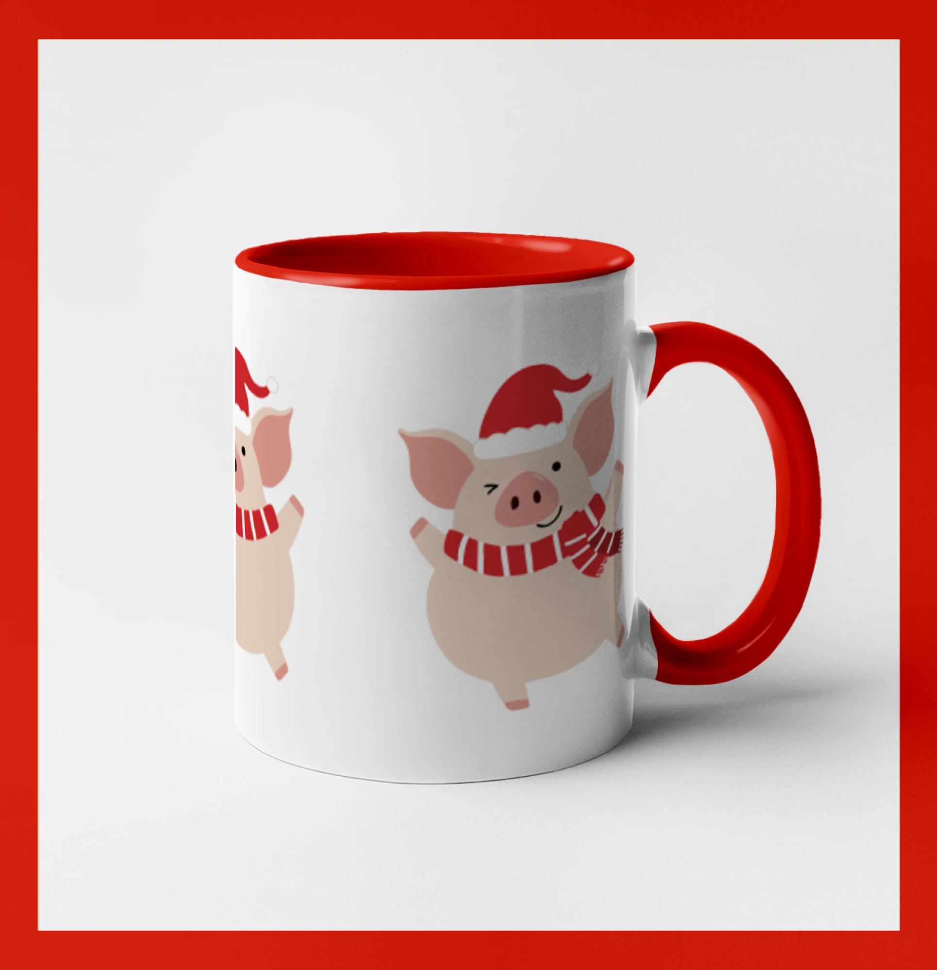 Vianočné tričká - Vianočné prasiatka - Hrnček 