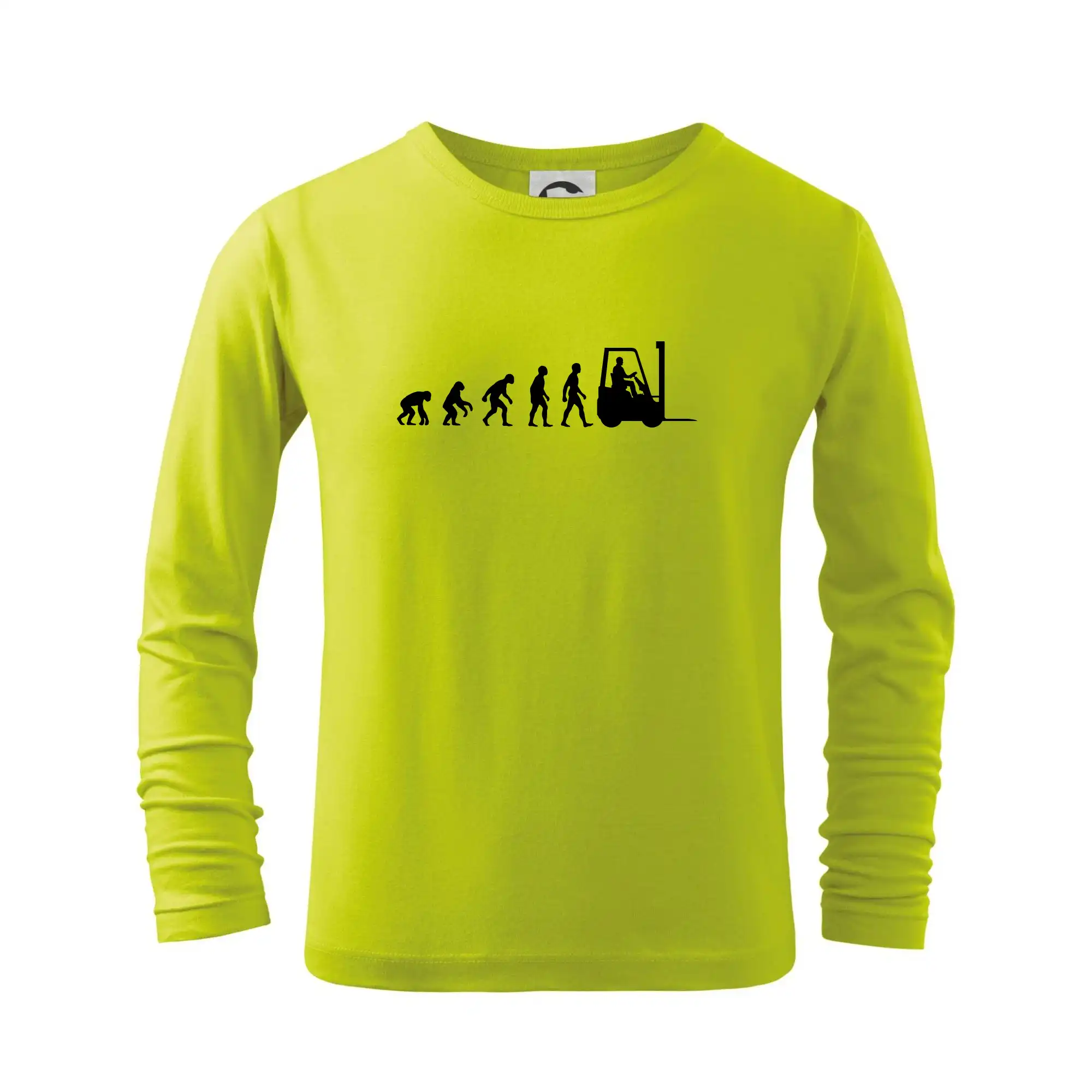 Vtipné tričká do práce - Evolúcia jašterica - Tričko detské Long Sleeve