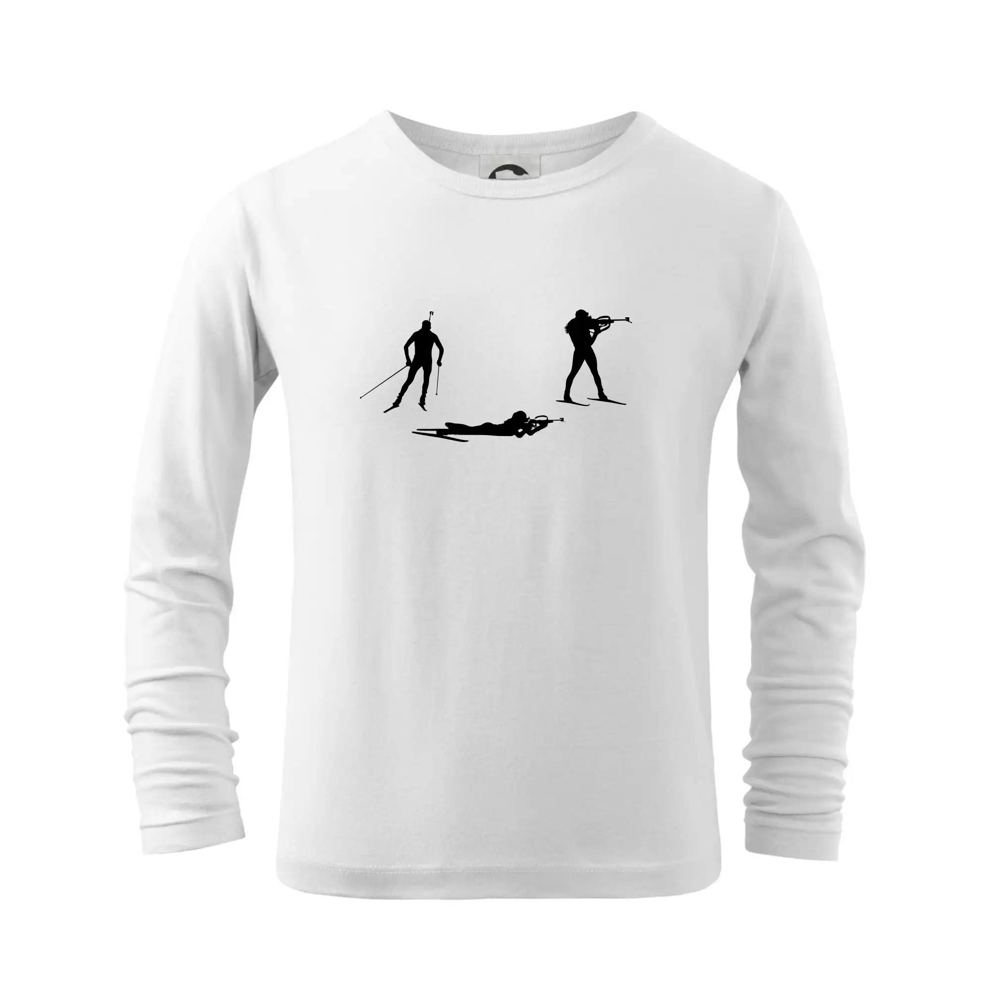 Lyže a Snowboard - Biatlonistka závod - Tričko detské Long Sleeve
