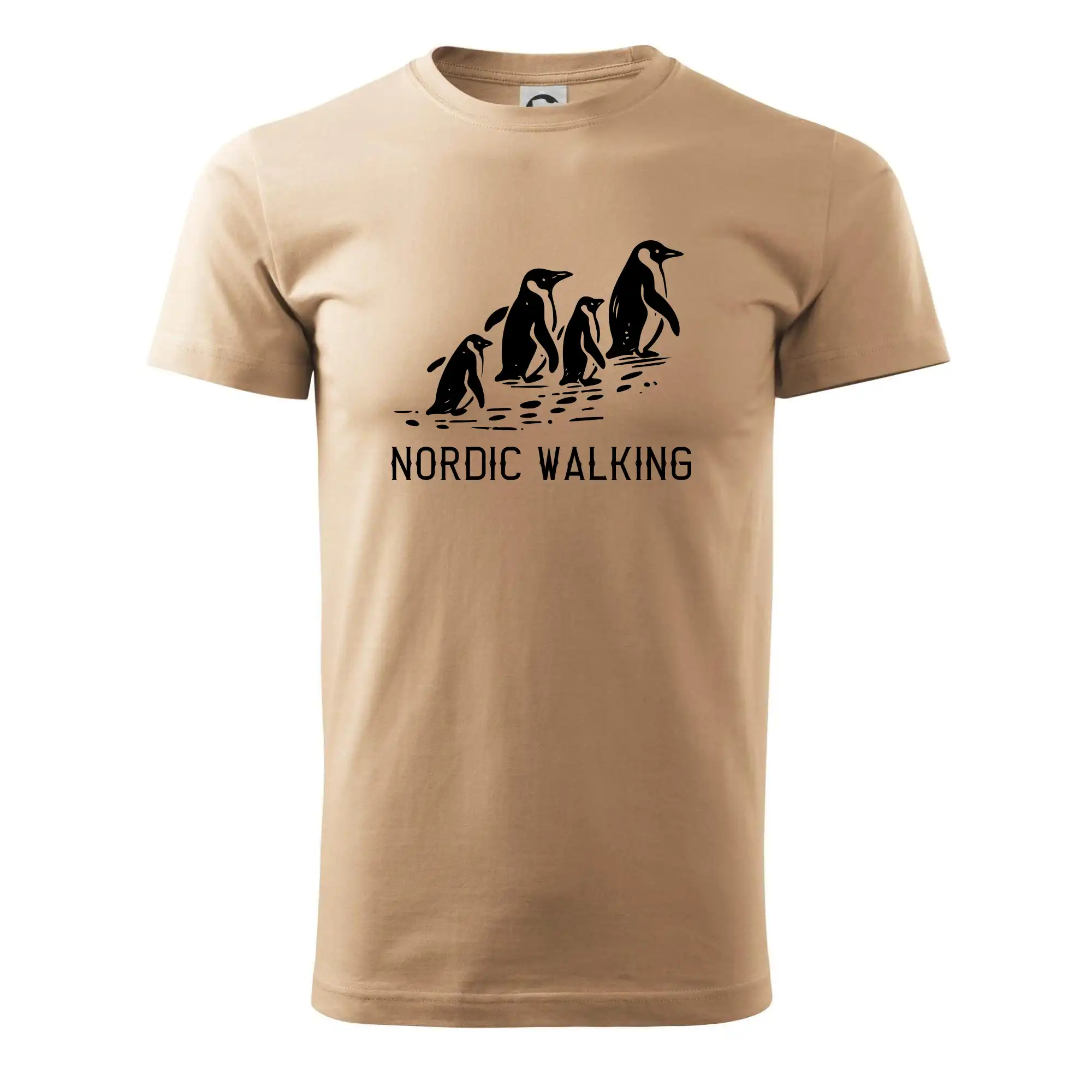 Trička pre cestovateľov - Nordic walking tučniaky - vintage - Pánske tričko nižšej gramáže