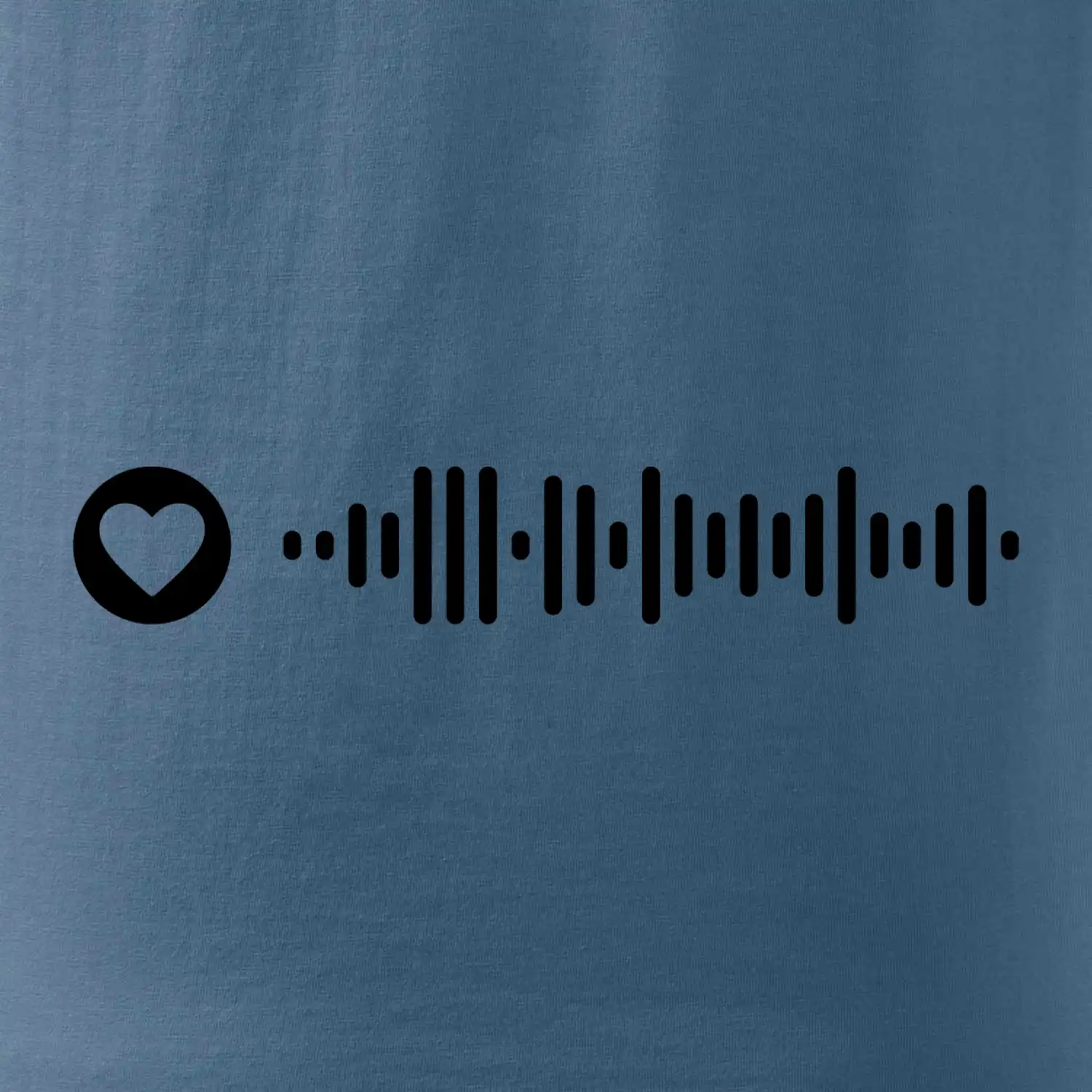 Zamilovaný Spotify kód na prsu