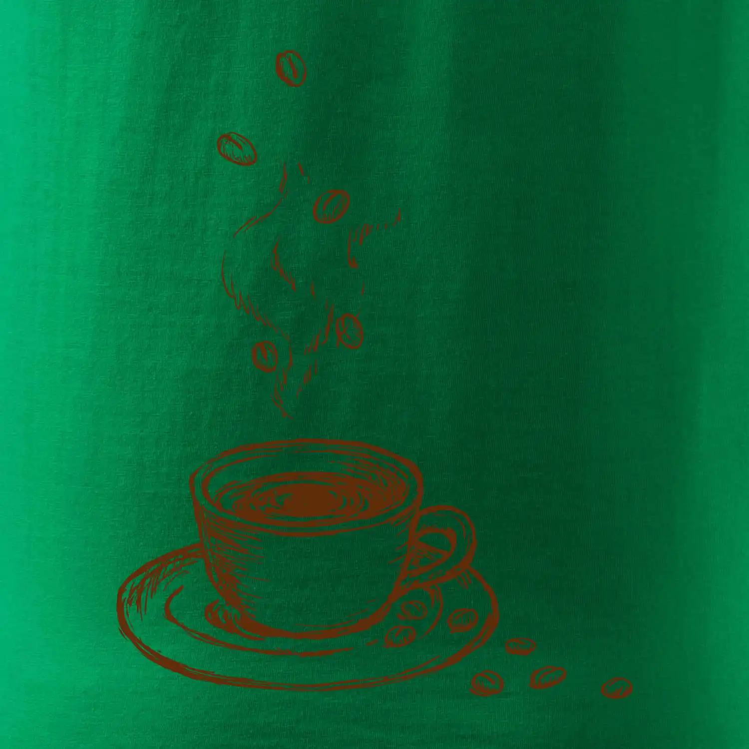 Hrnek plný čerstvé kávy