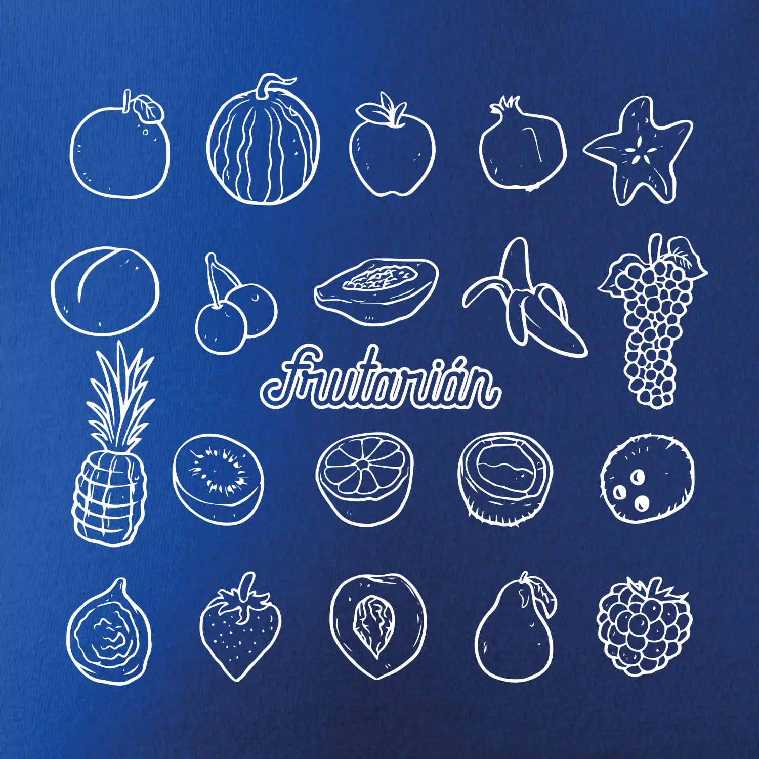 Frutarián ovoce ve čtverci