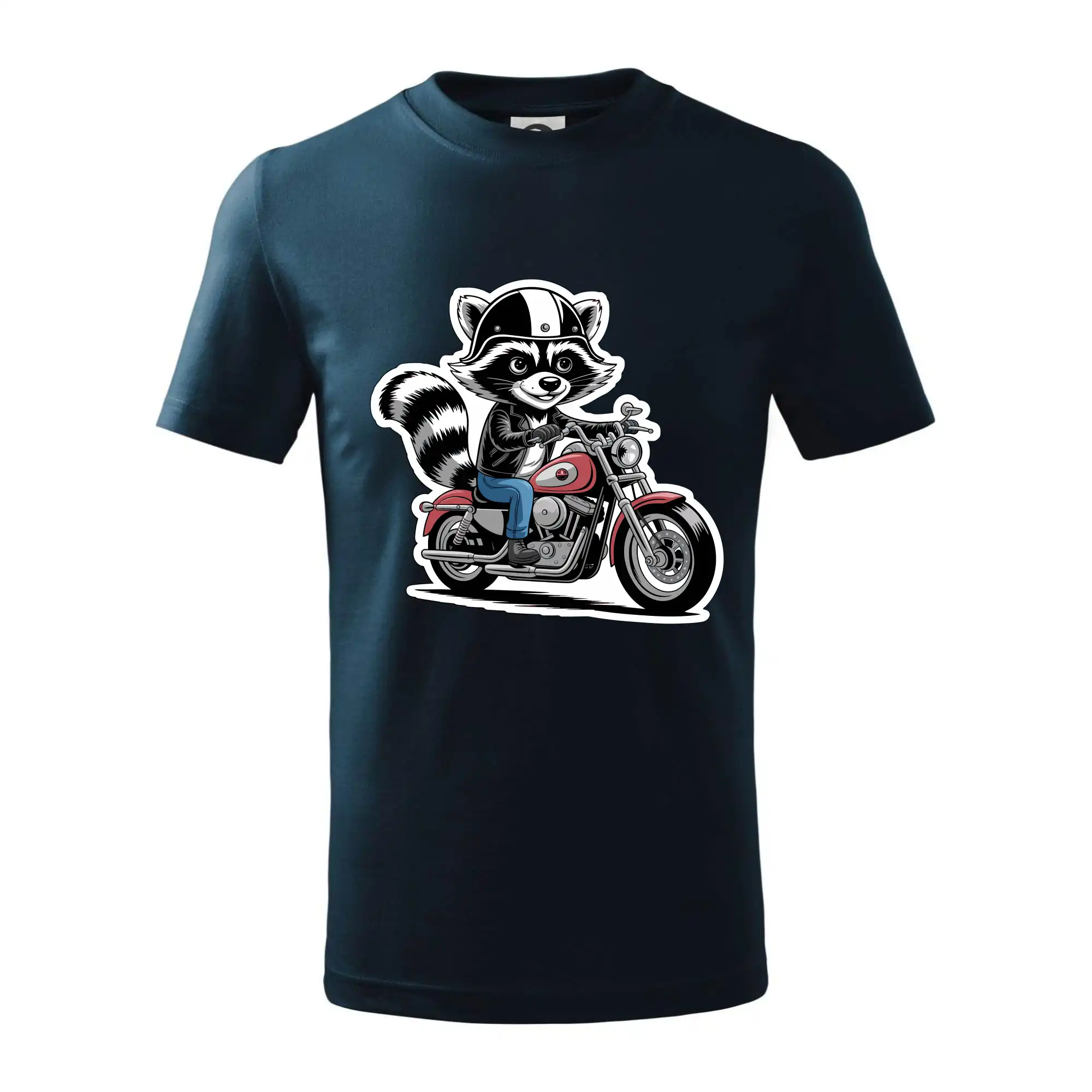 Mýval na motorce kreslený