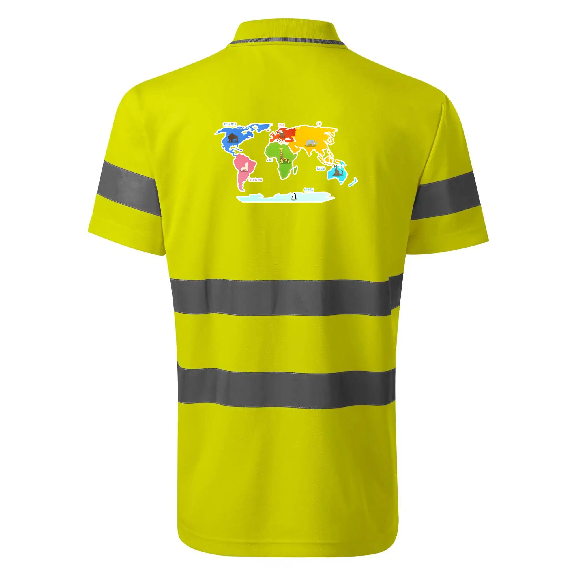 Světové kontinenty s názvy a zvířátky