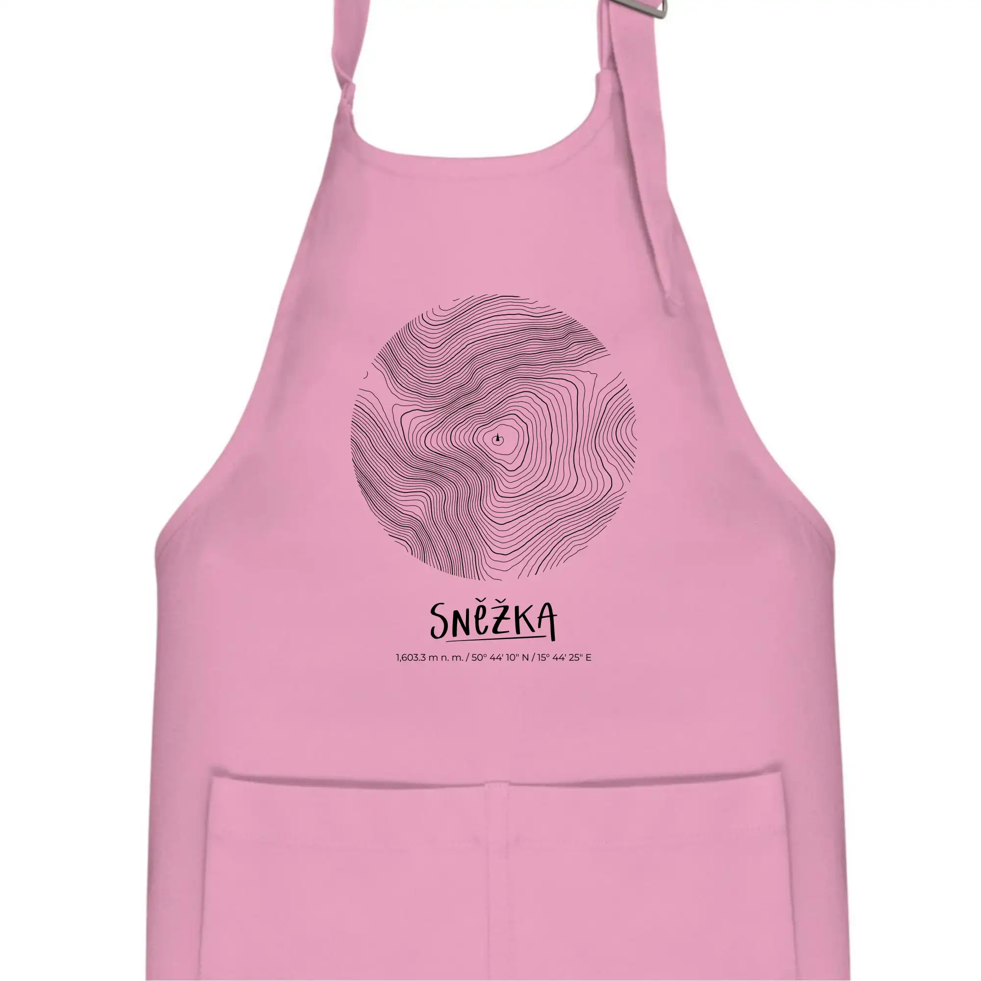 Sněžka - vrstevnice v kruhu