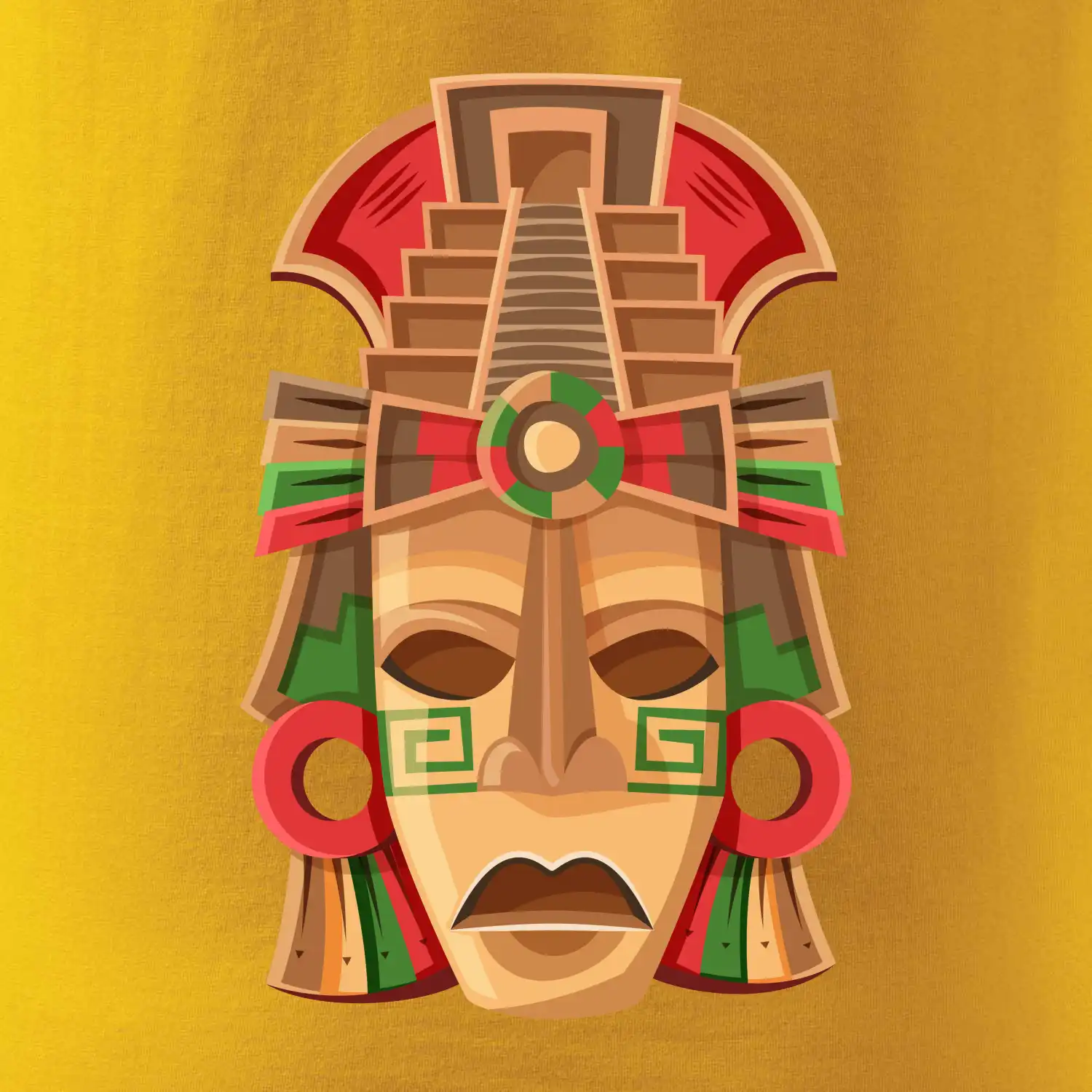 Mayové maska červené uši