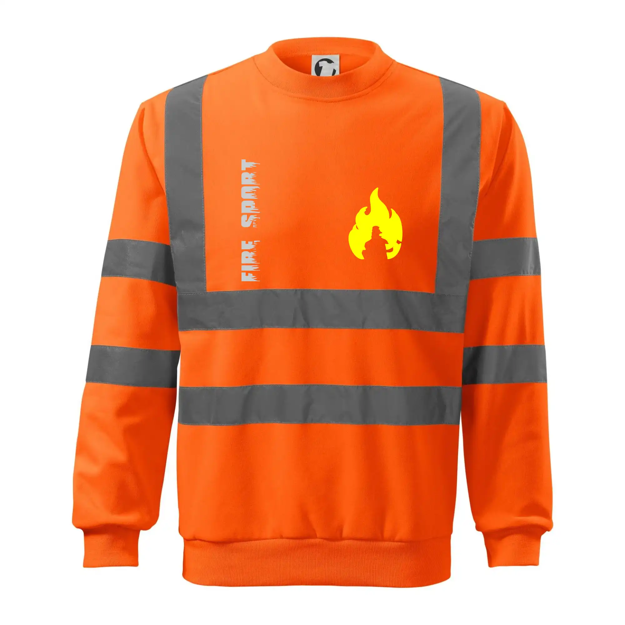 Originálne tričká pre hasičov - DHZ - Váš názov - FLUO + Reflexná potlač - Reflexná mikina