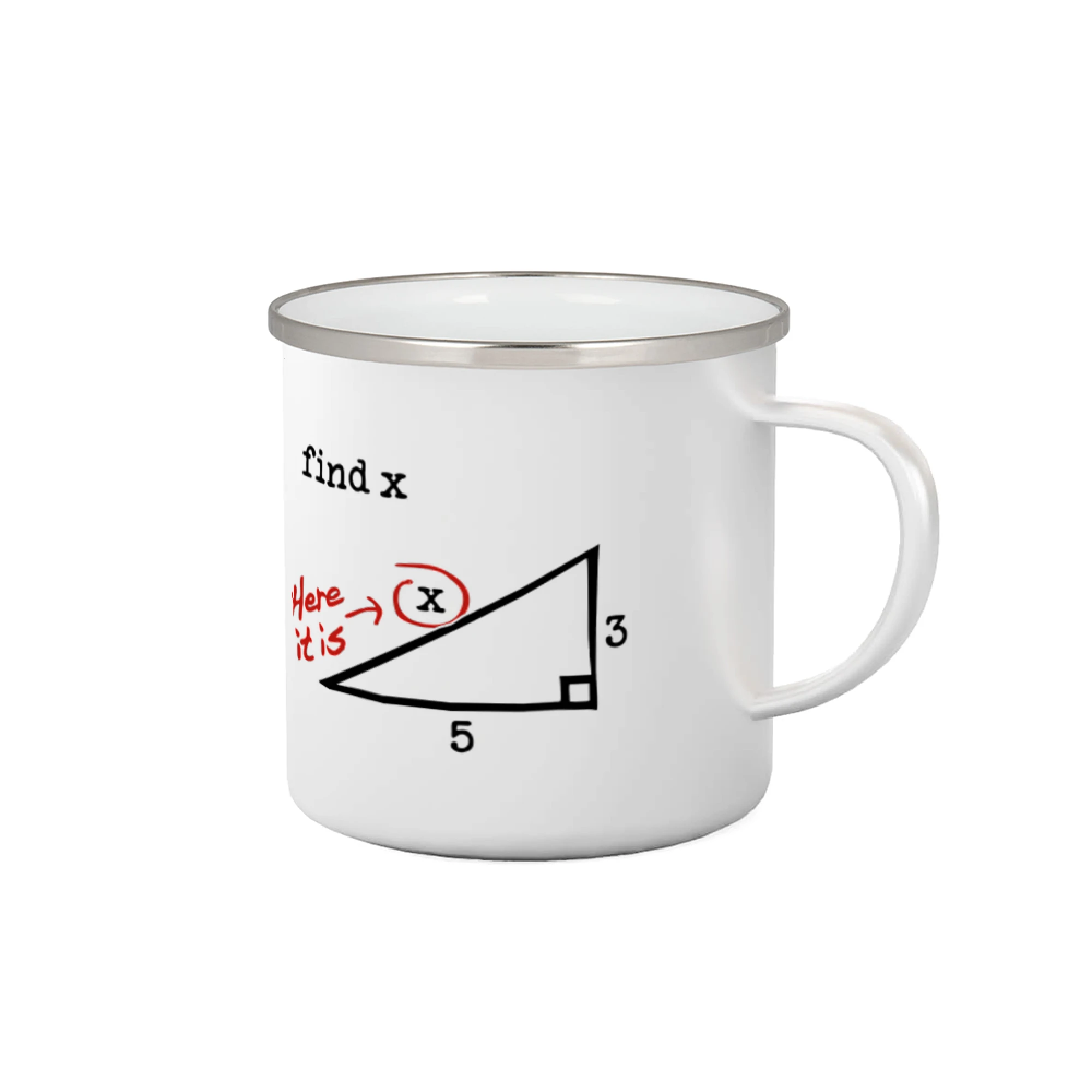 Vtipné tričká pre matematiky - Find X - geometria - Plecháčik
