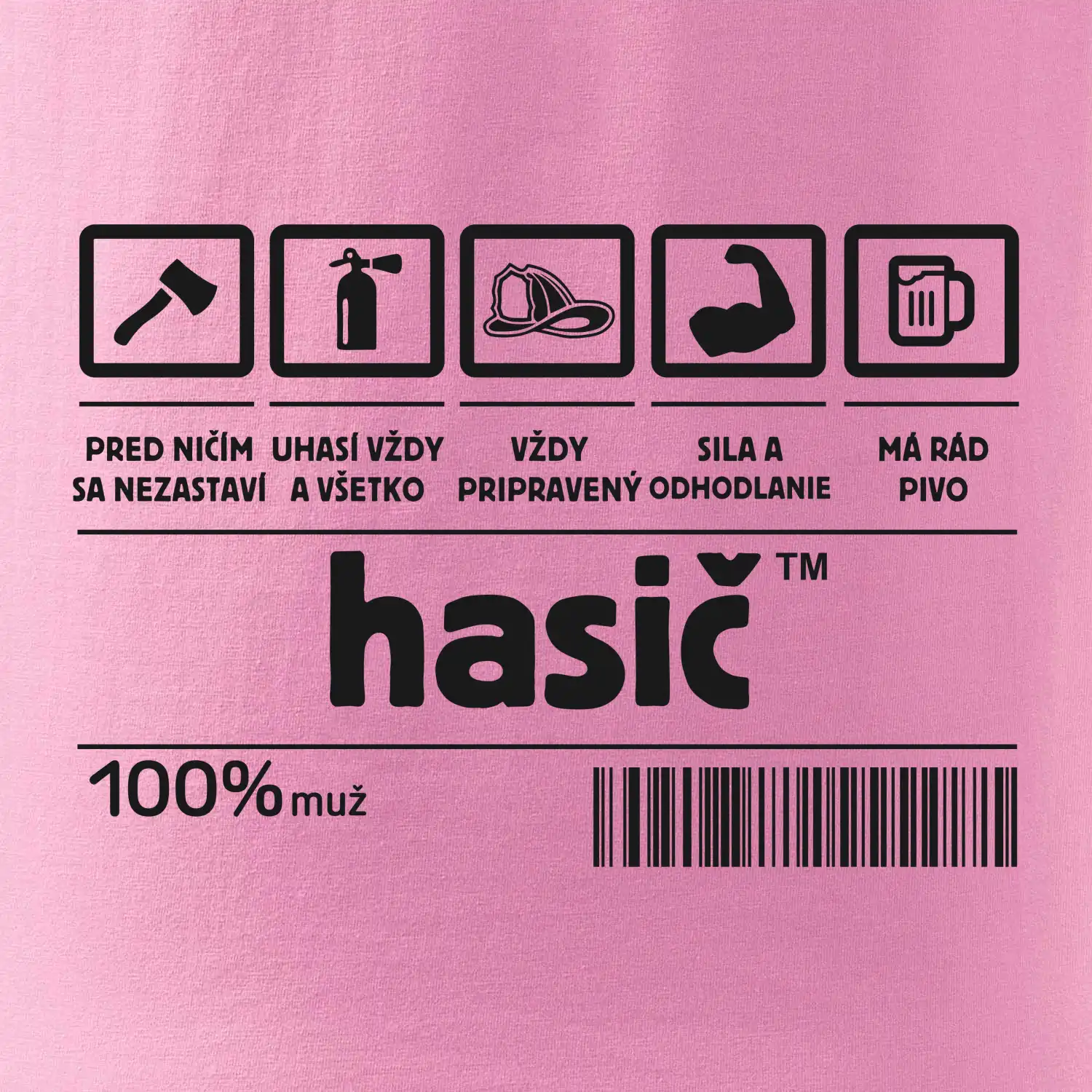 Čiarový kód - Hasič / hasička