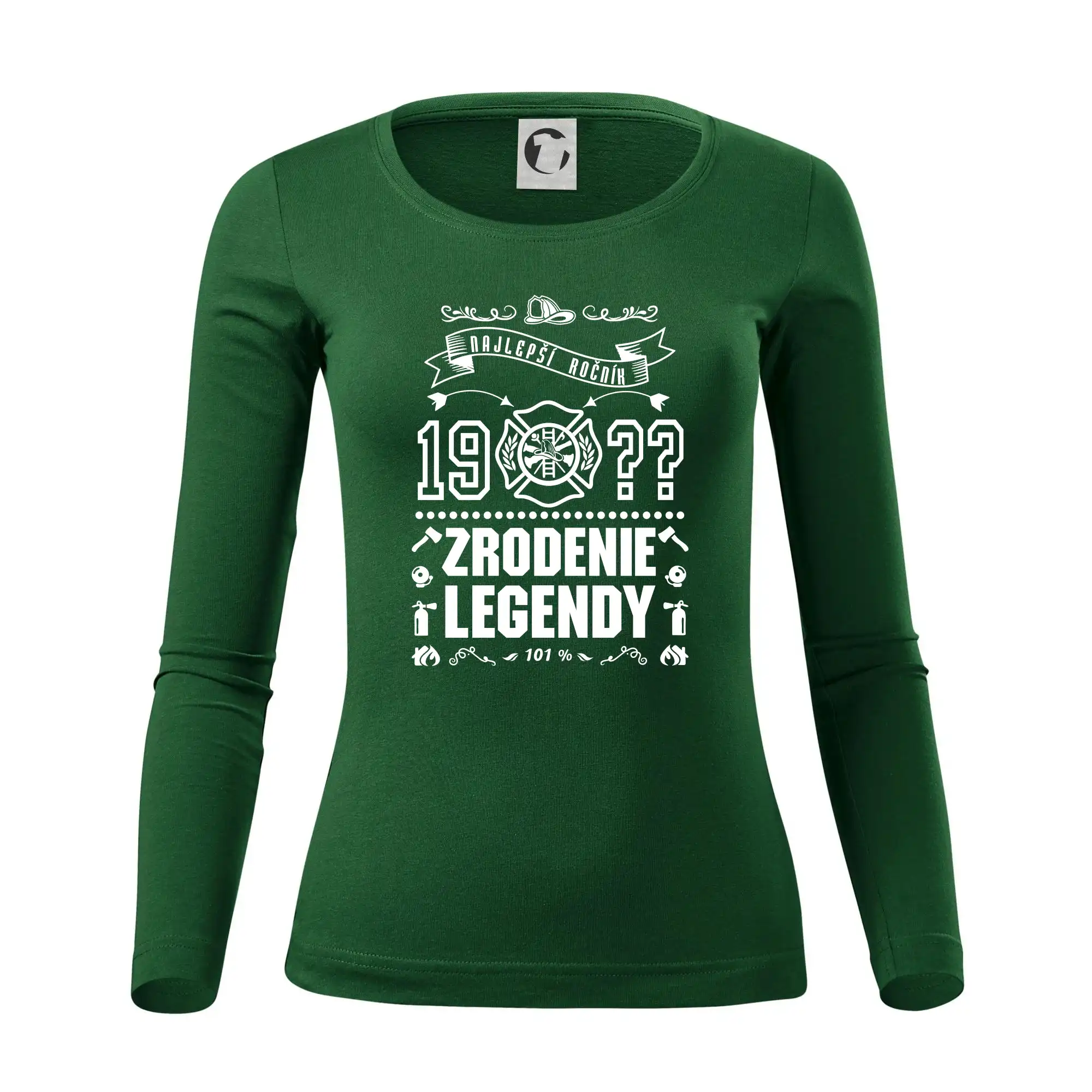 Trička Zrodenie legendy - Zrodenie legendy - pre hasičov - Dámske tričko FIT-T LS - zužené