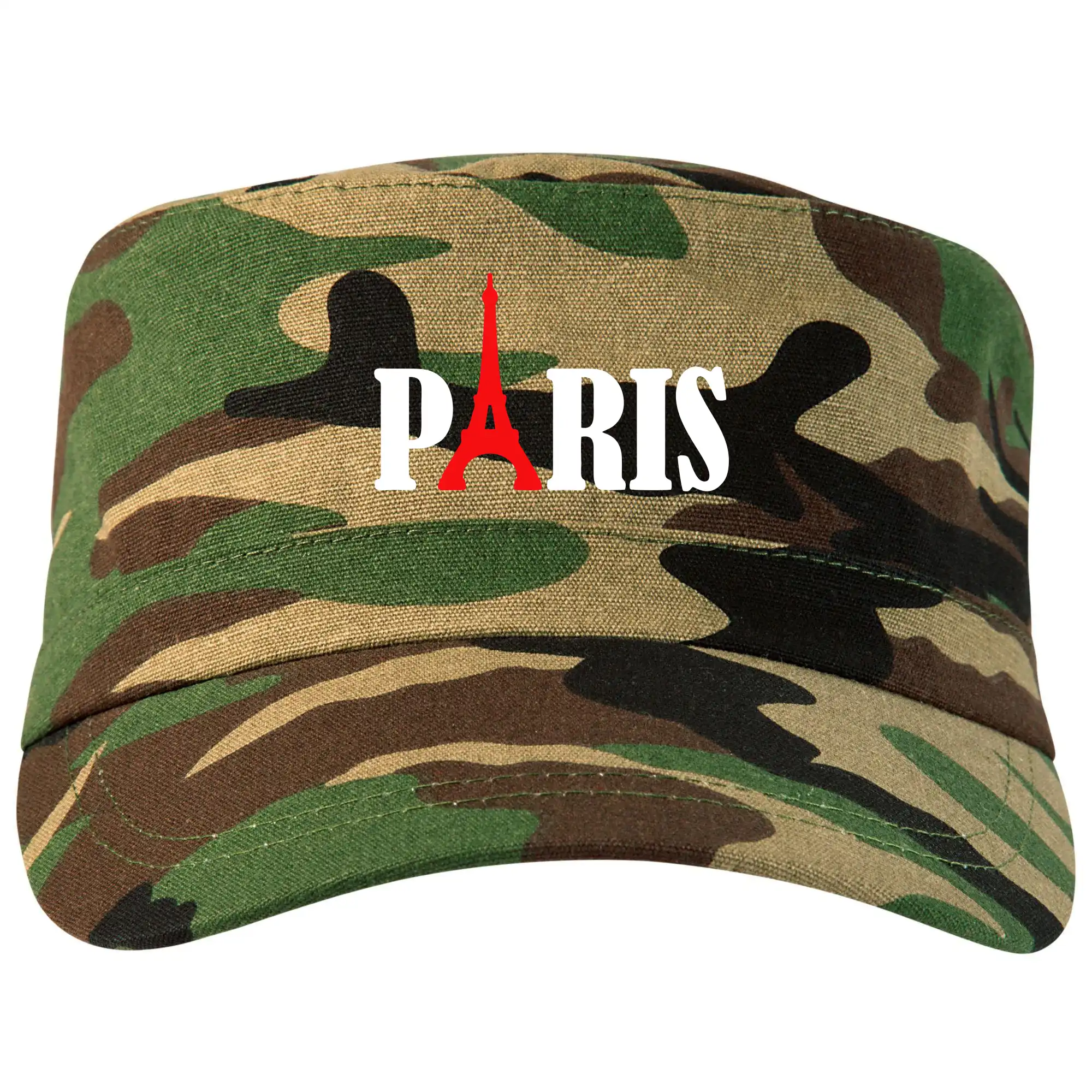 Tričká Francúzsko - Paris nápis Eiffelova veža - Šiltovka CAMO