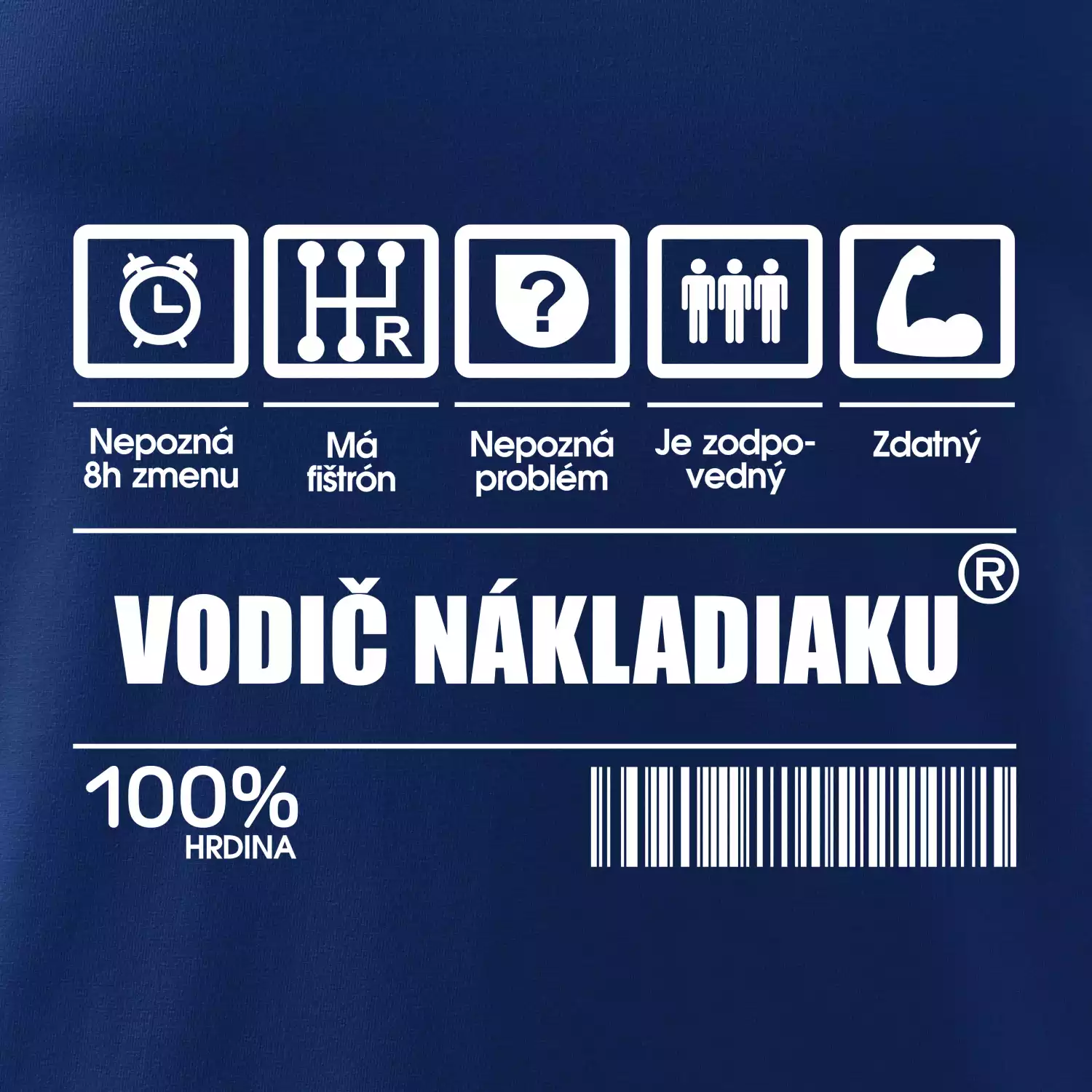 Čiarový kód - Vodič nákladiaku