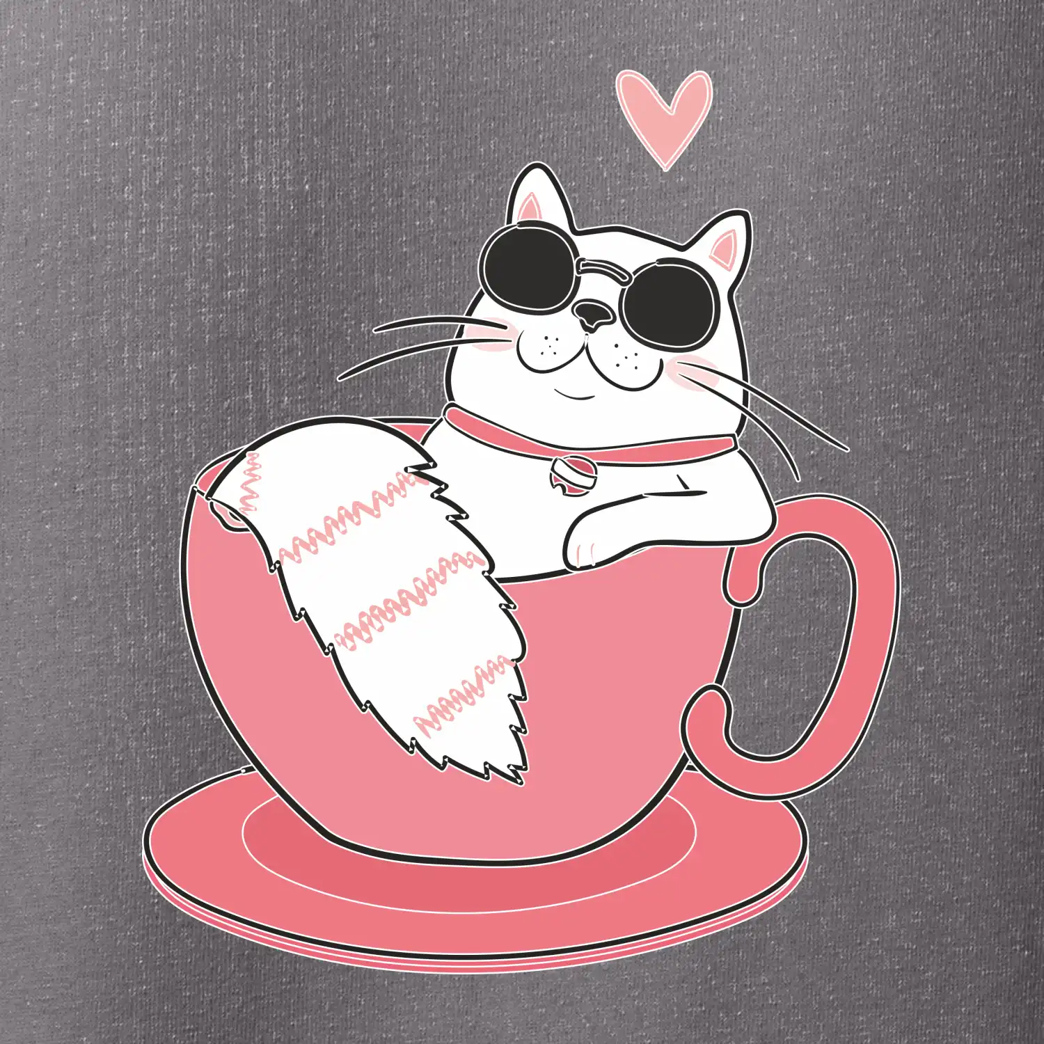 Hustá kočka v hrníčku