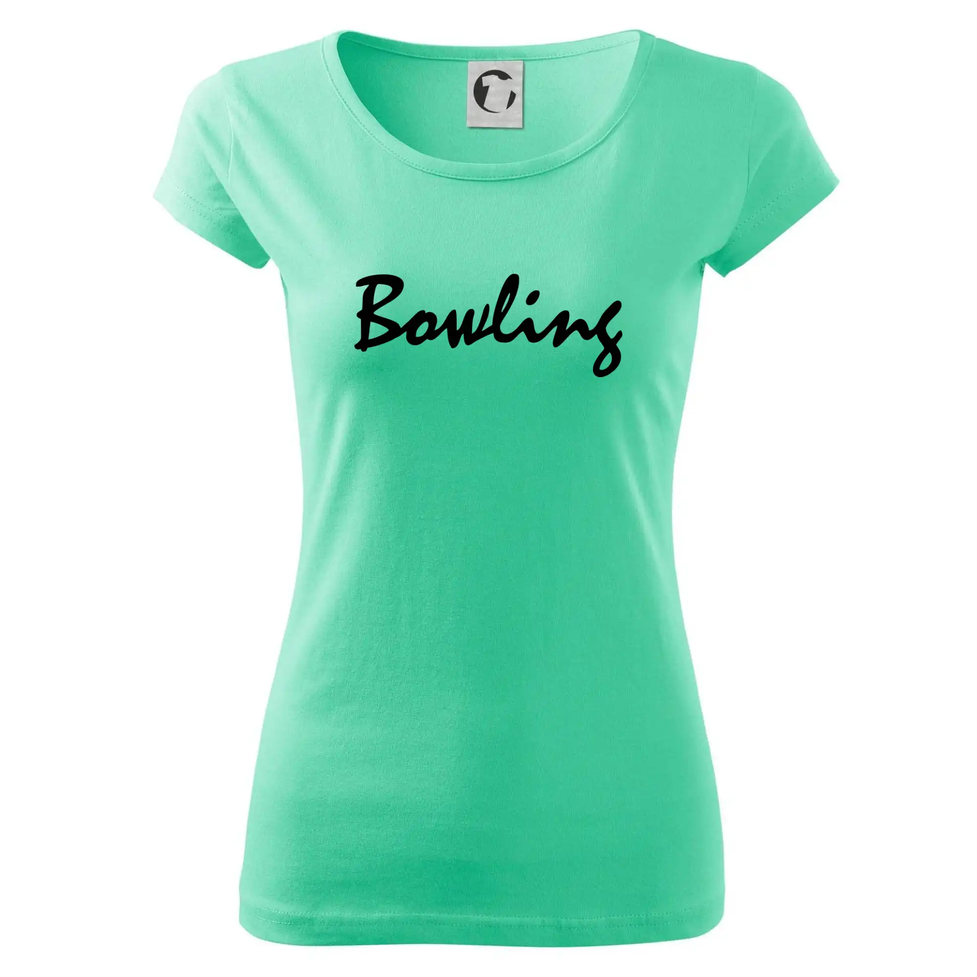 Tričká Bowling - Bowling nápis písacie - Dámske tričko Pure