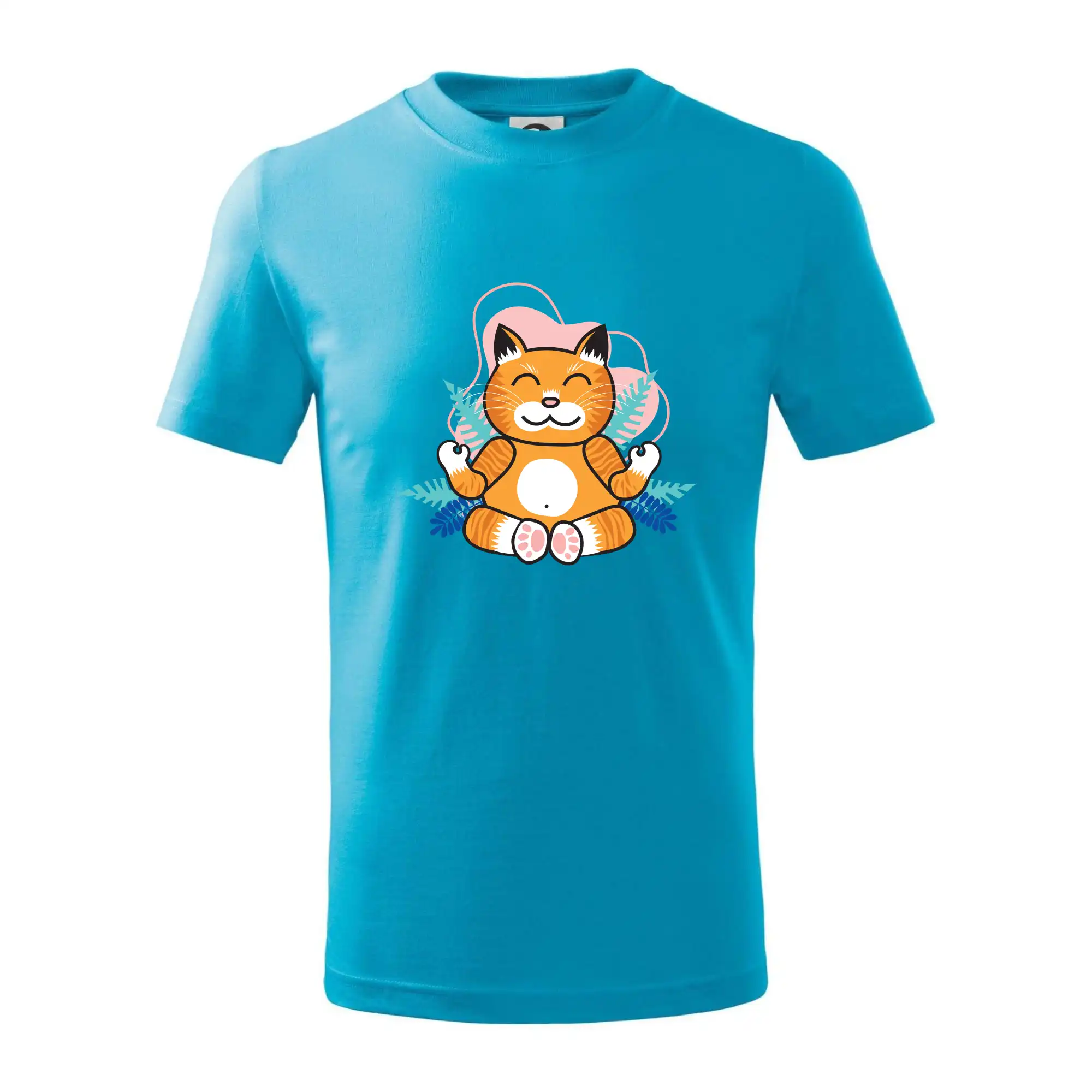 Vtipná tričká s mačkou - Majster v meditácii  (Pecka design) - Tričko detské bavlnené