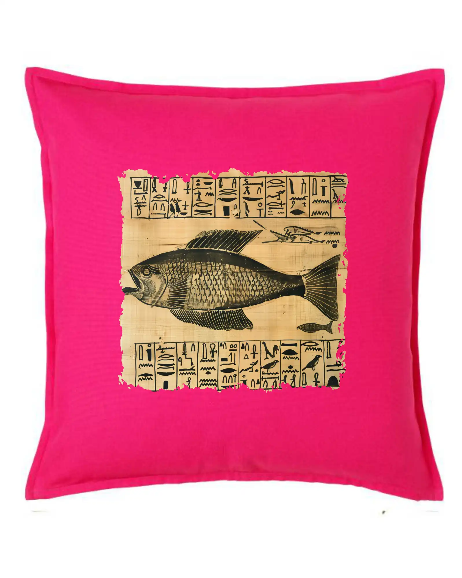 Tričká s potlačou ryby - Egyptské hieroglyfy ryba - Vankúš 50x50
