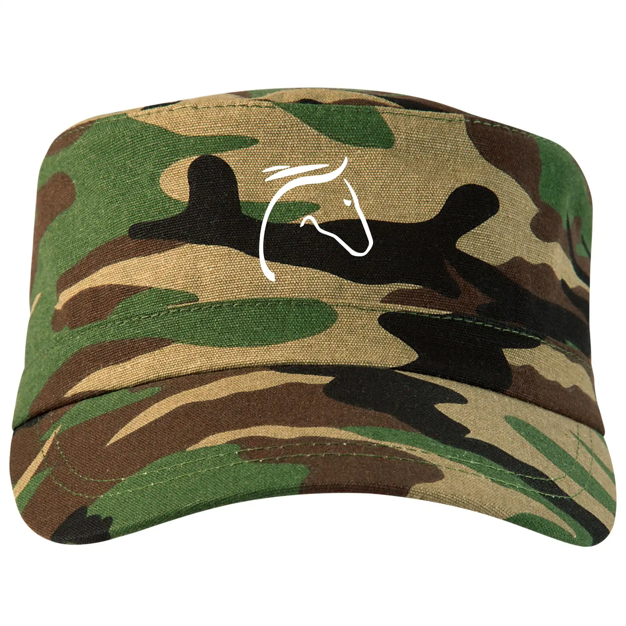 Tričká s koňmi - Kôň - hlava silueta - Šiltovka CAMO