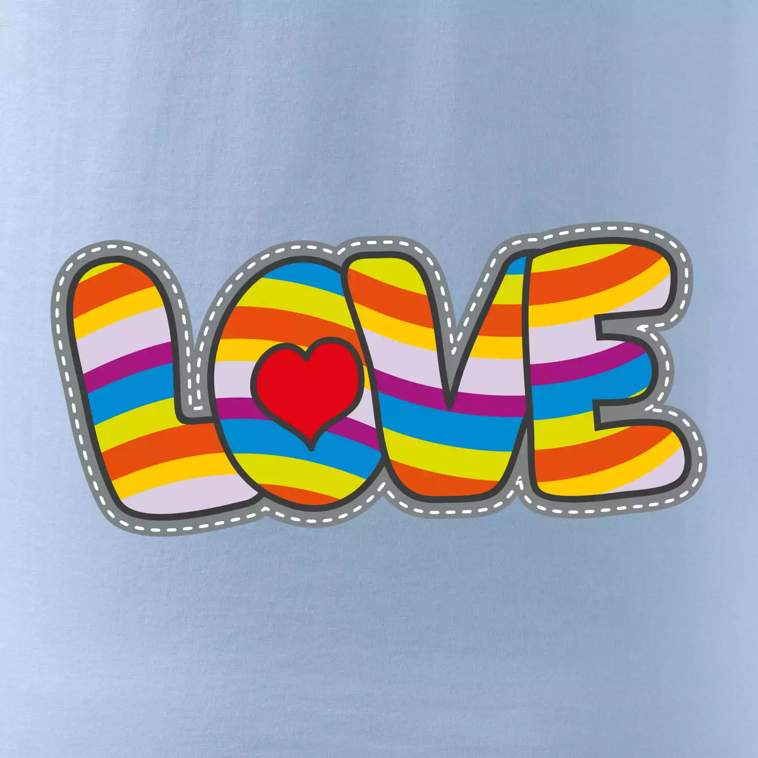 Love nápis duhový