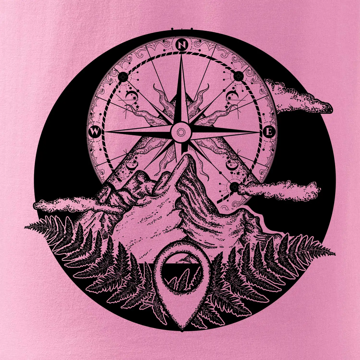 Cestování - hory kompas