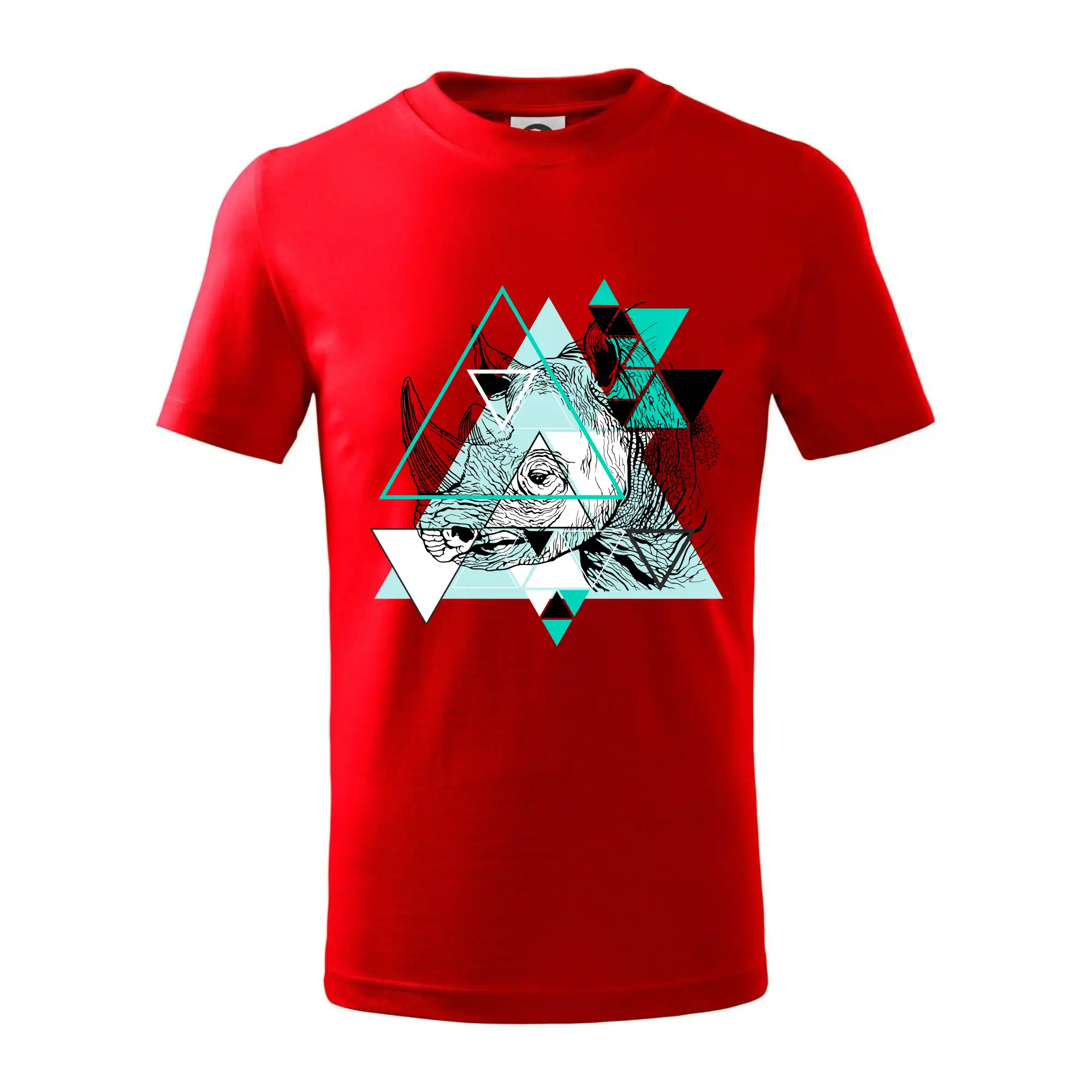 Tričká so zvieratami - Biely nosorožec (Pecka design) - Tričko detské bavlnené